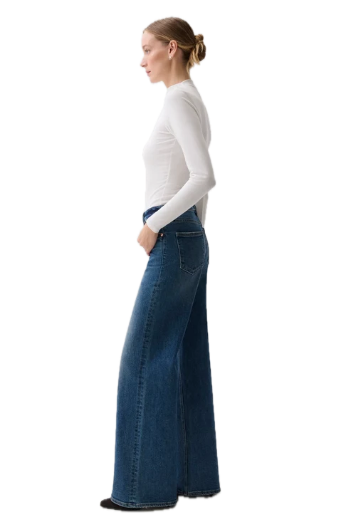 Vivian Mid Rise Wide Leg