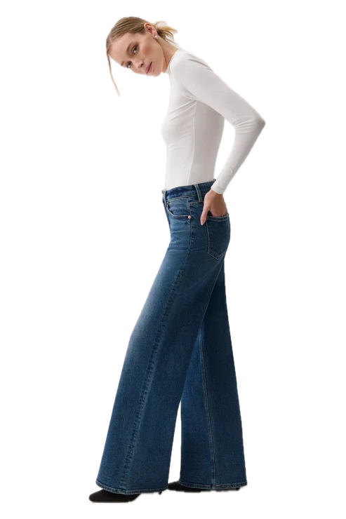 Vivian Mid Rise Wide Leg