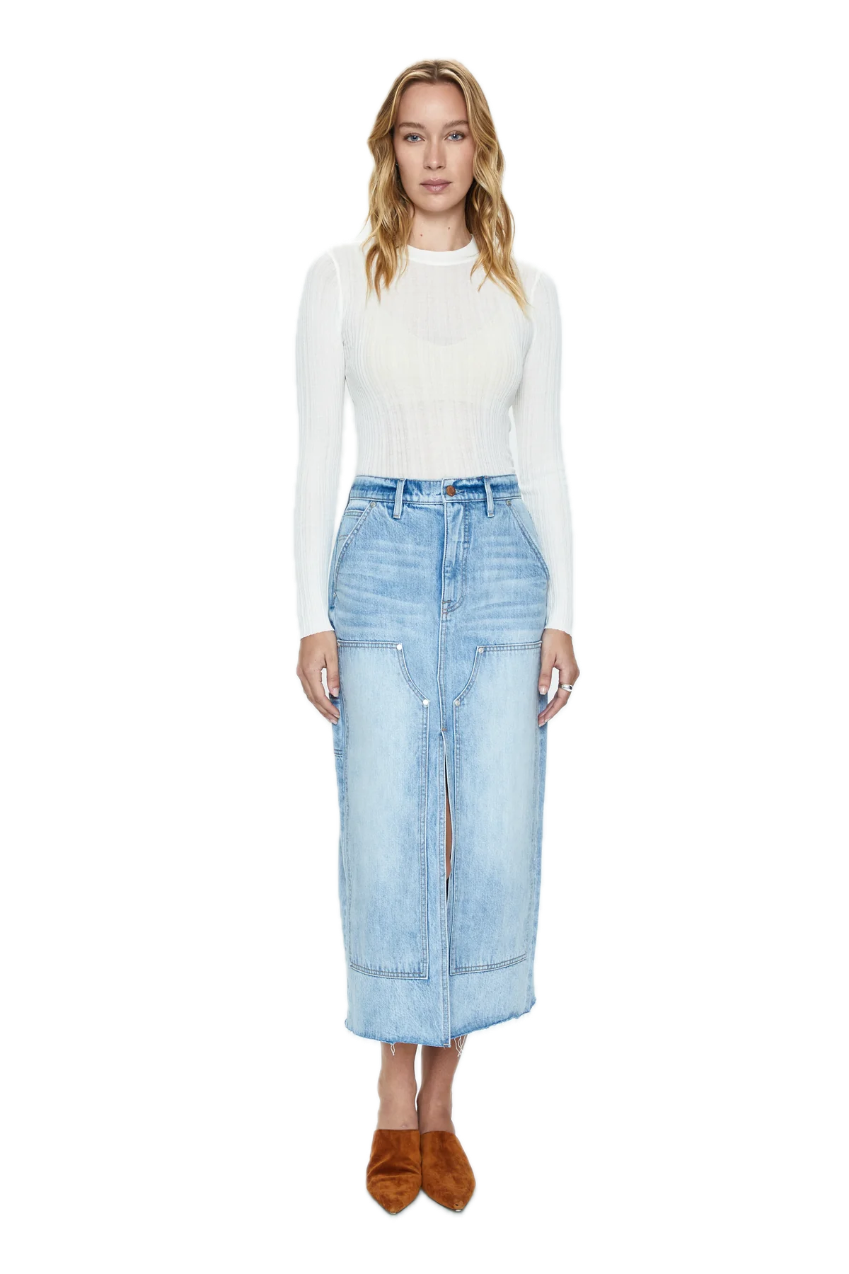 Alice Workwear High Rise Midi Skirt