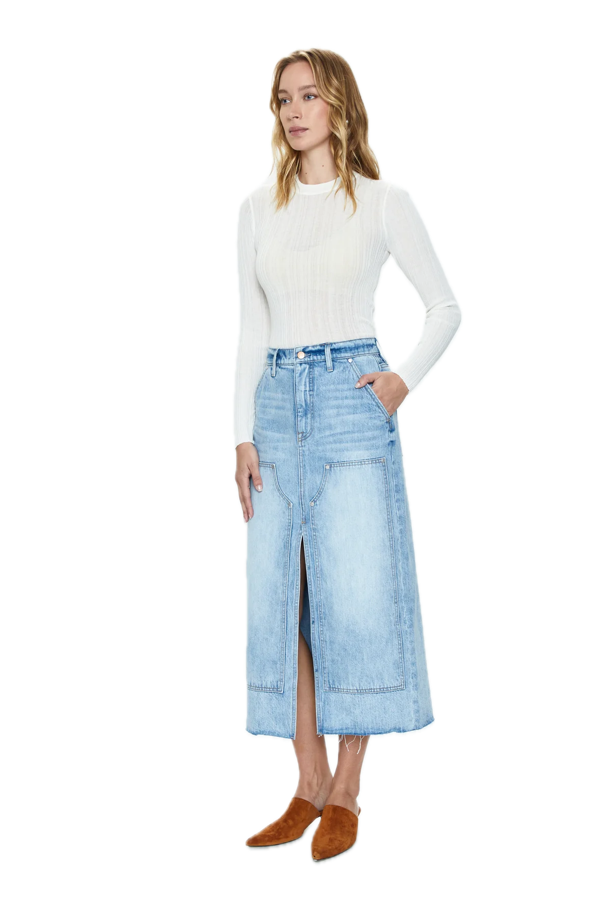 Alice Workwear High Rise Midi Skirt