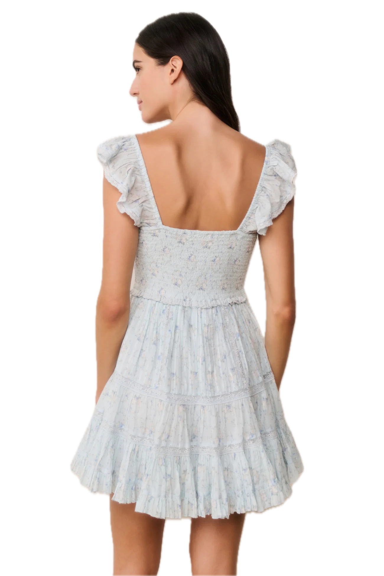 Presline Floral Wreath Print Mini Dress