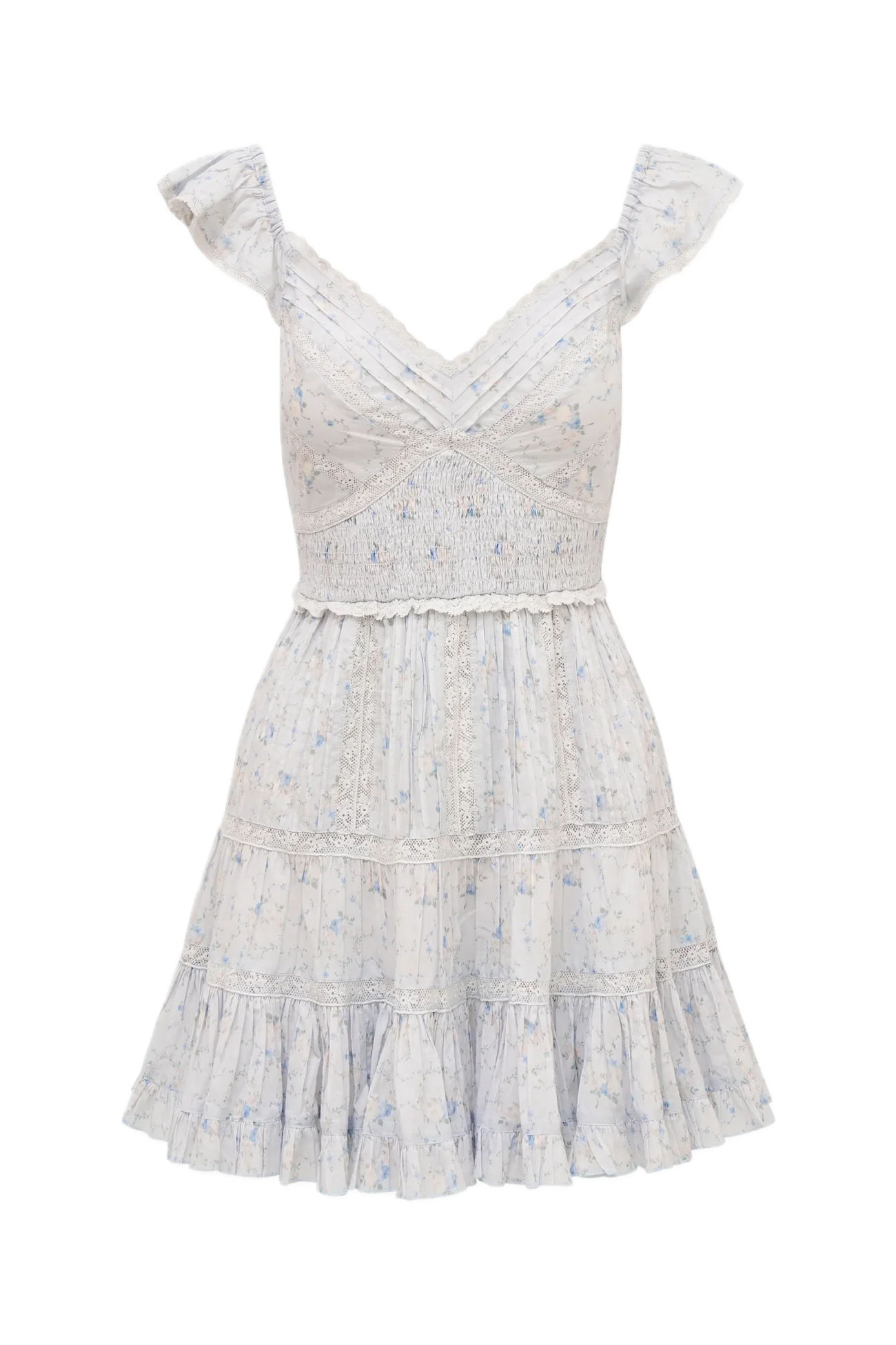 Presline Floral Wreath Print Mini Dress