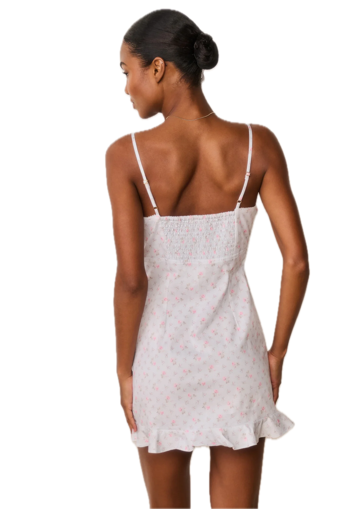 Stephania Floral Cotton Mini Dress