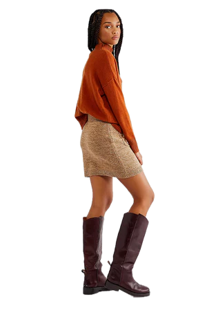 Solid Viola Sweater Mini Skirt