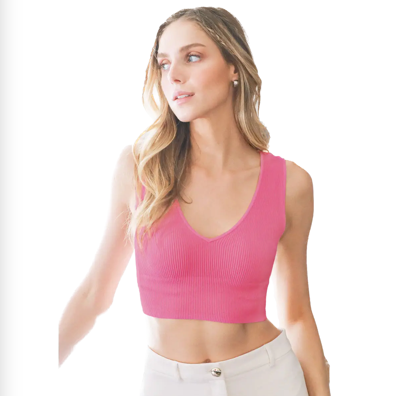 Plunge V Crop Top