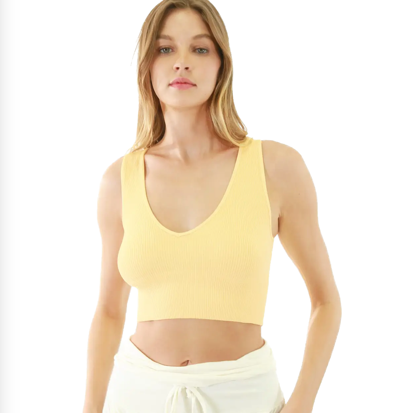 Plunge V Crop Top