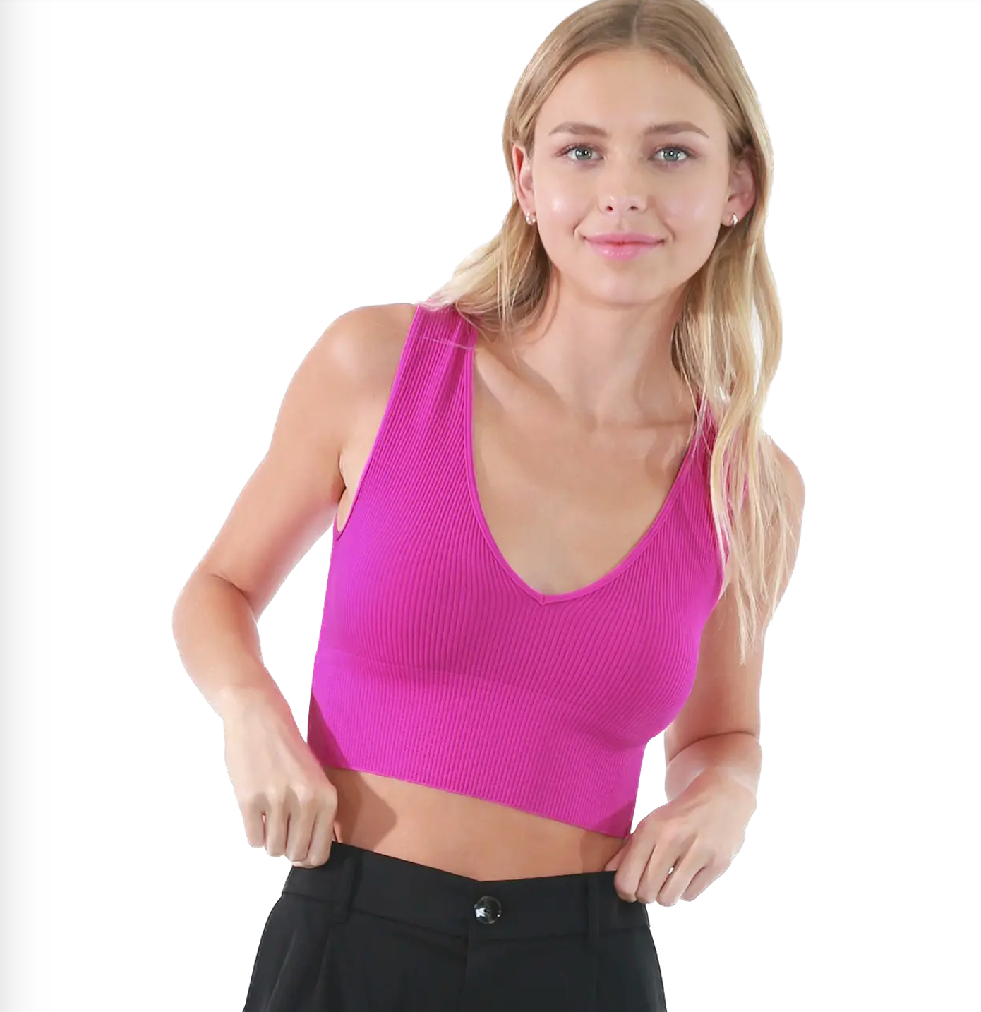 Plunge V Crop Top