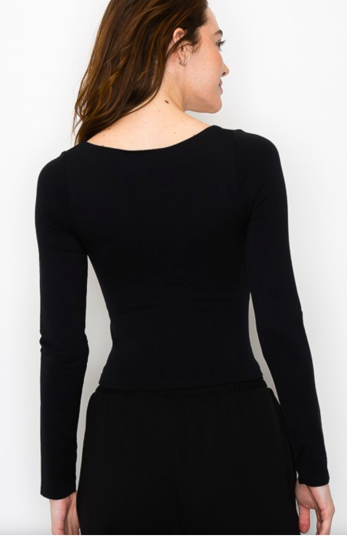 Square Neck Long Sleeve