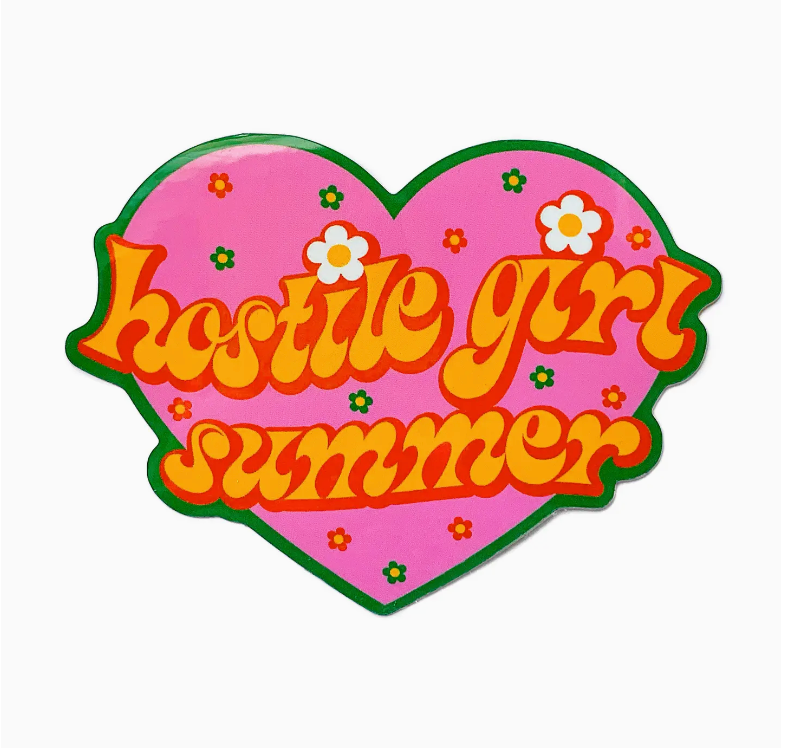 Hostile Girl Summer Sticker