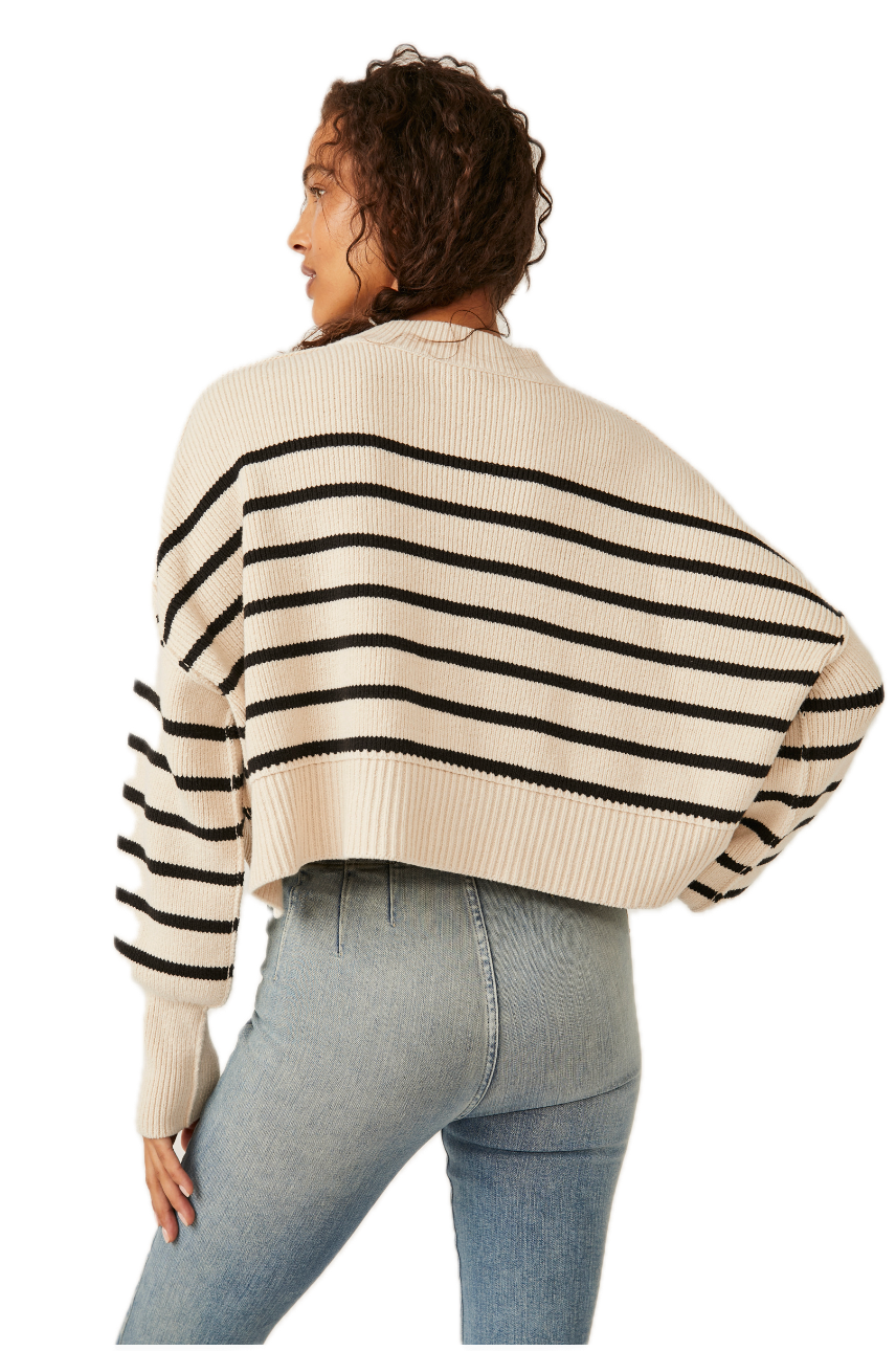 Stripe Easy Street Crop Sweater