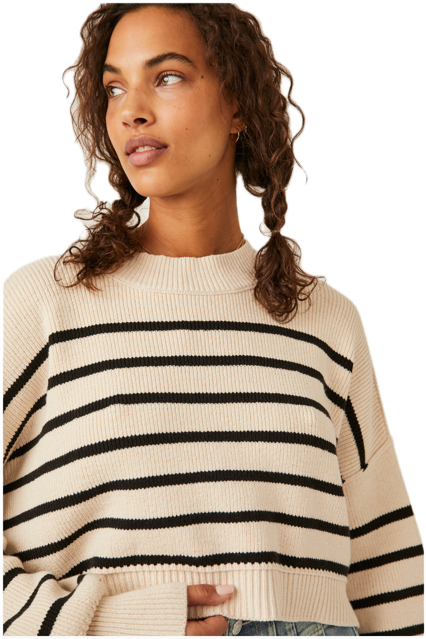 Stripe Easy Street Crop Sweater