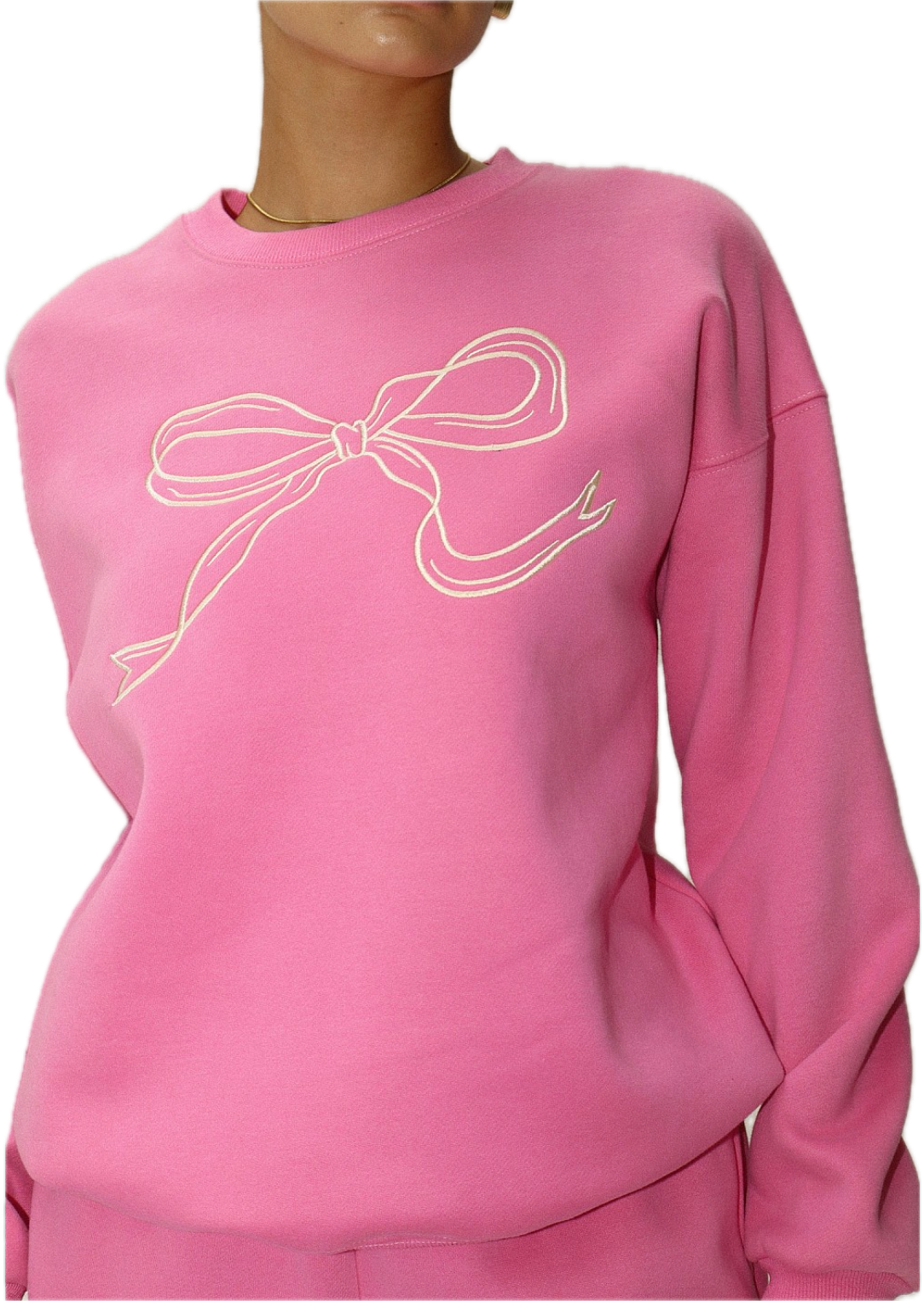 Ribbon Embriodered Sweatshirt