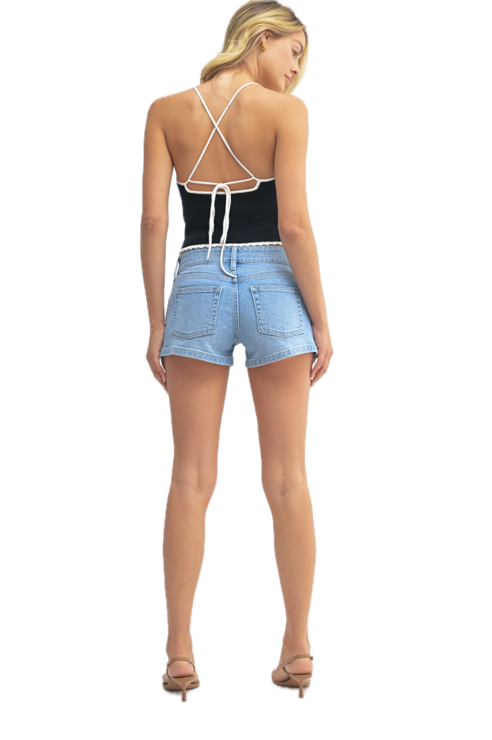 Low Rise Double Button Short