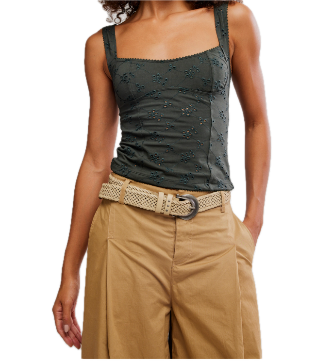 Full Bloom Eyelet Cami