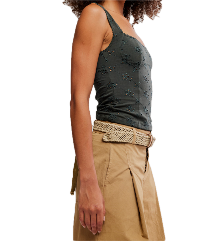 Full Bloom Eyelet Cami