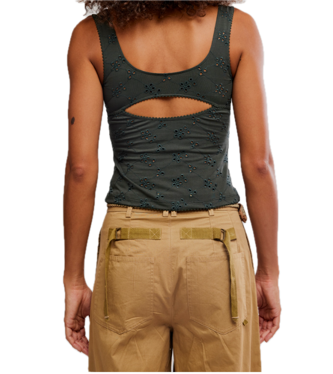 Full Bloom Eyelet Cami