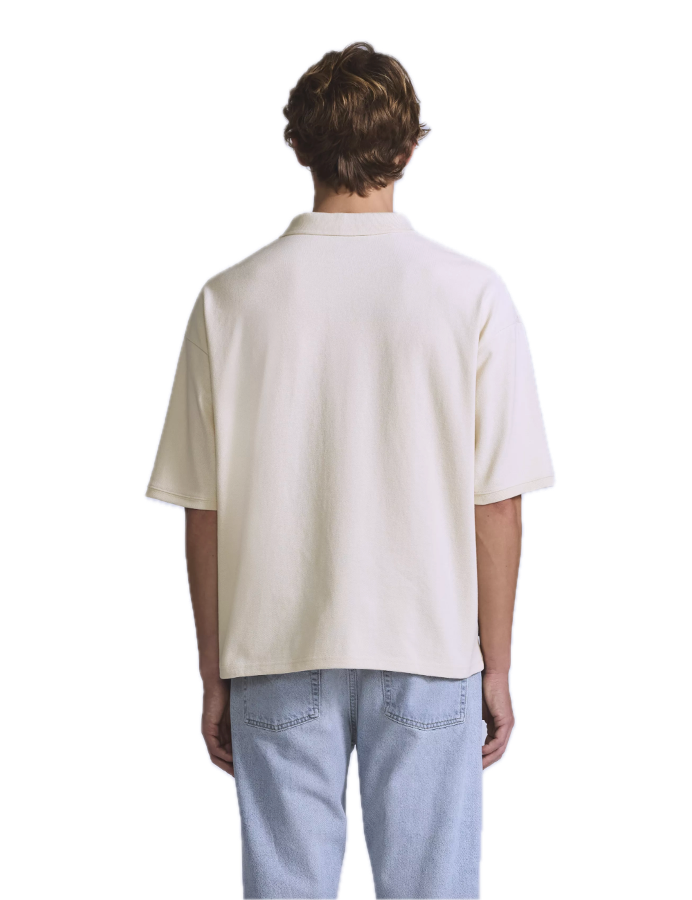 Men's Blue Tab Crop Polo