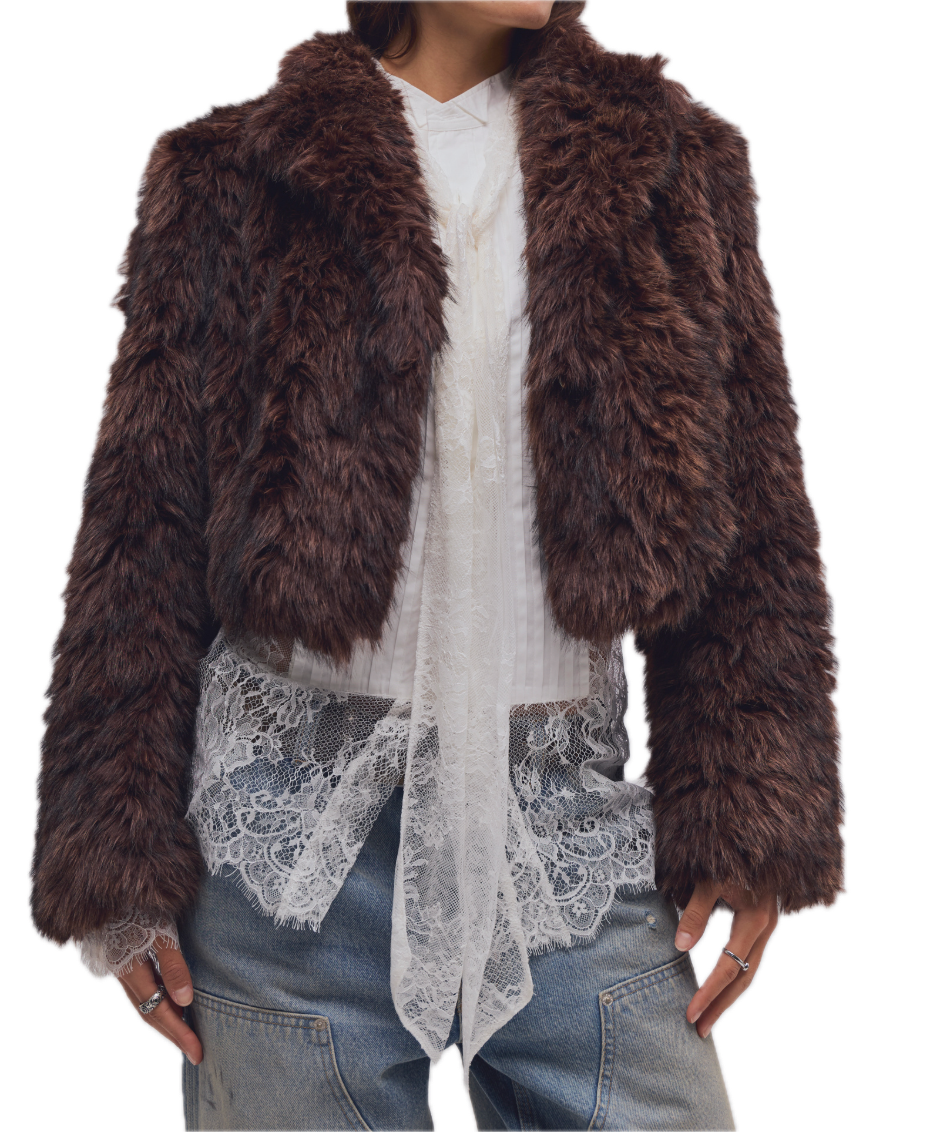 Supernova Cropped Fur Jacket