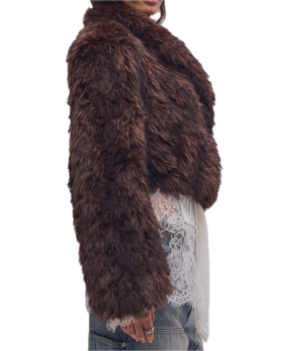 Supernova Cropped Fur Jacket