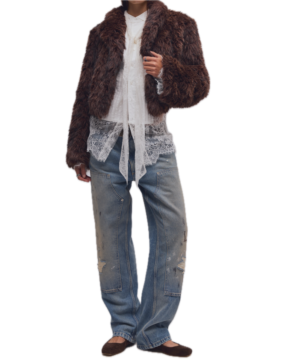 Supernova Cropped Fur Jacket