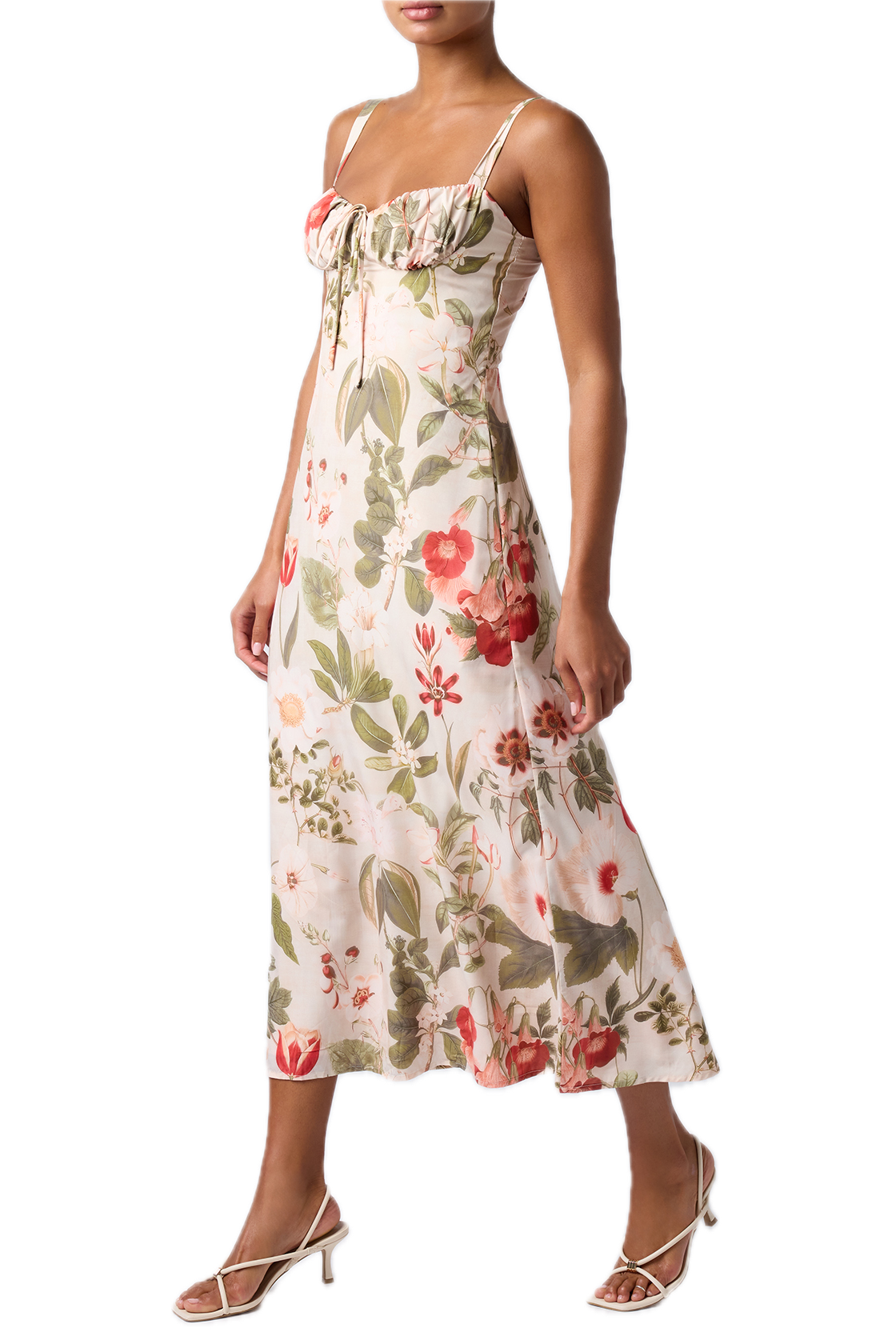 Sally Front Tie Midi Dress
