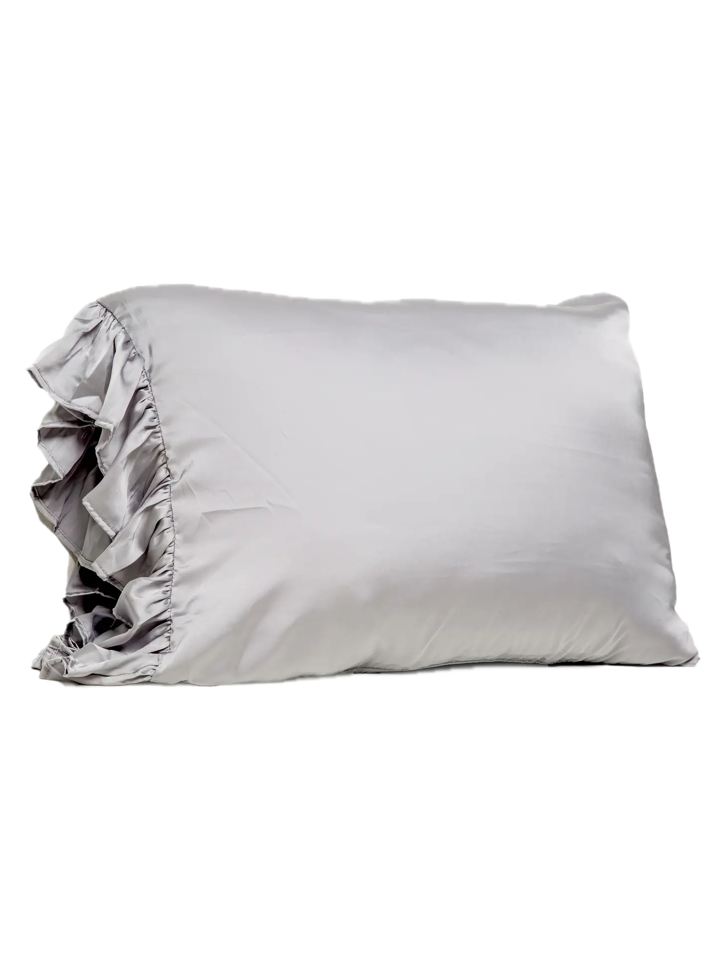 Silk Ruffle Standard Pillow Case