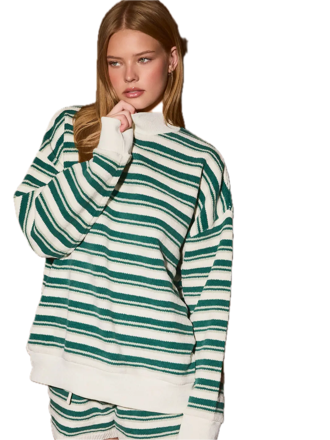 Knit Sweater Mock Neck Top