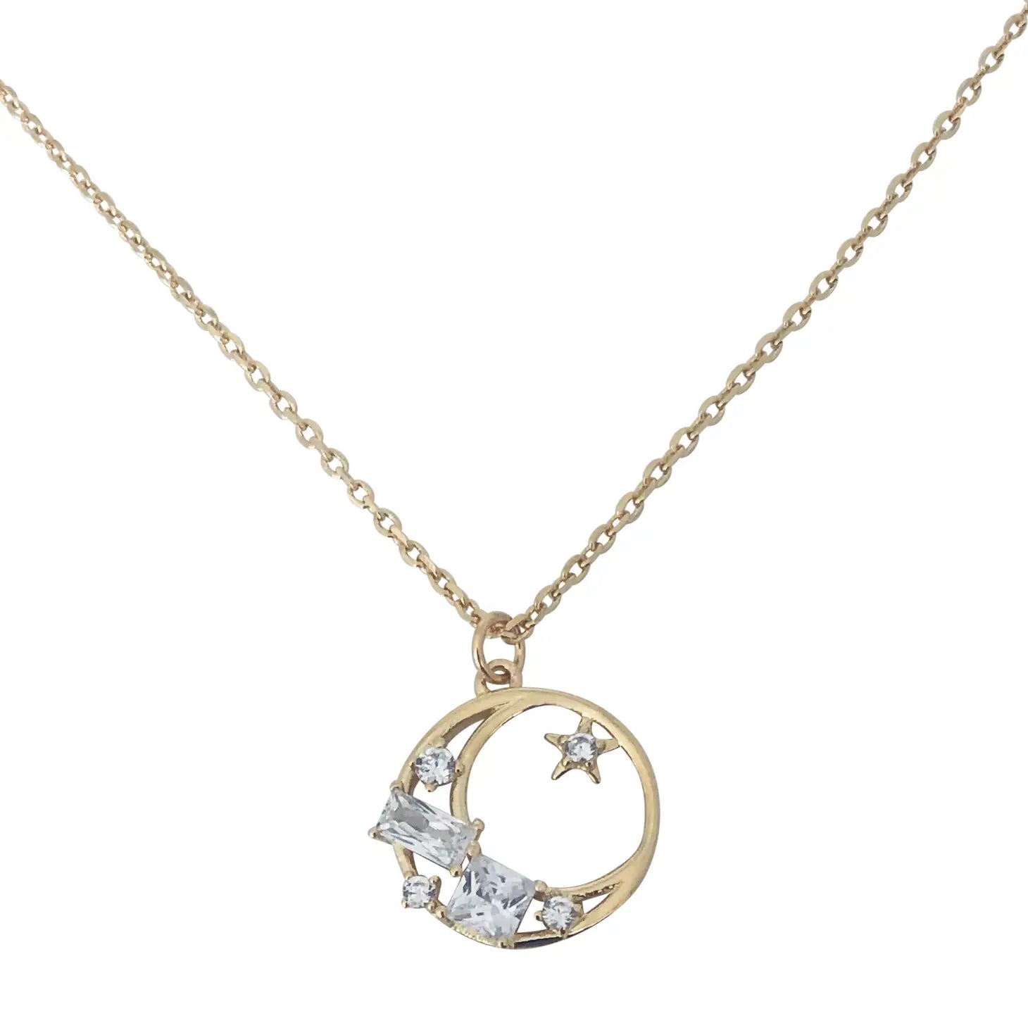 Baguette Moon Necklace