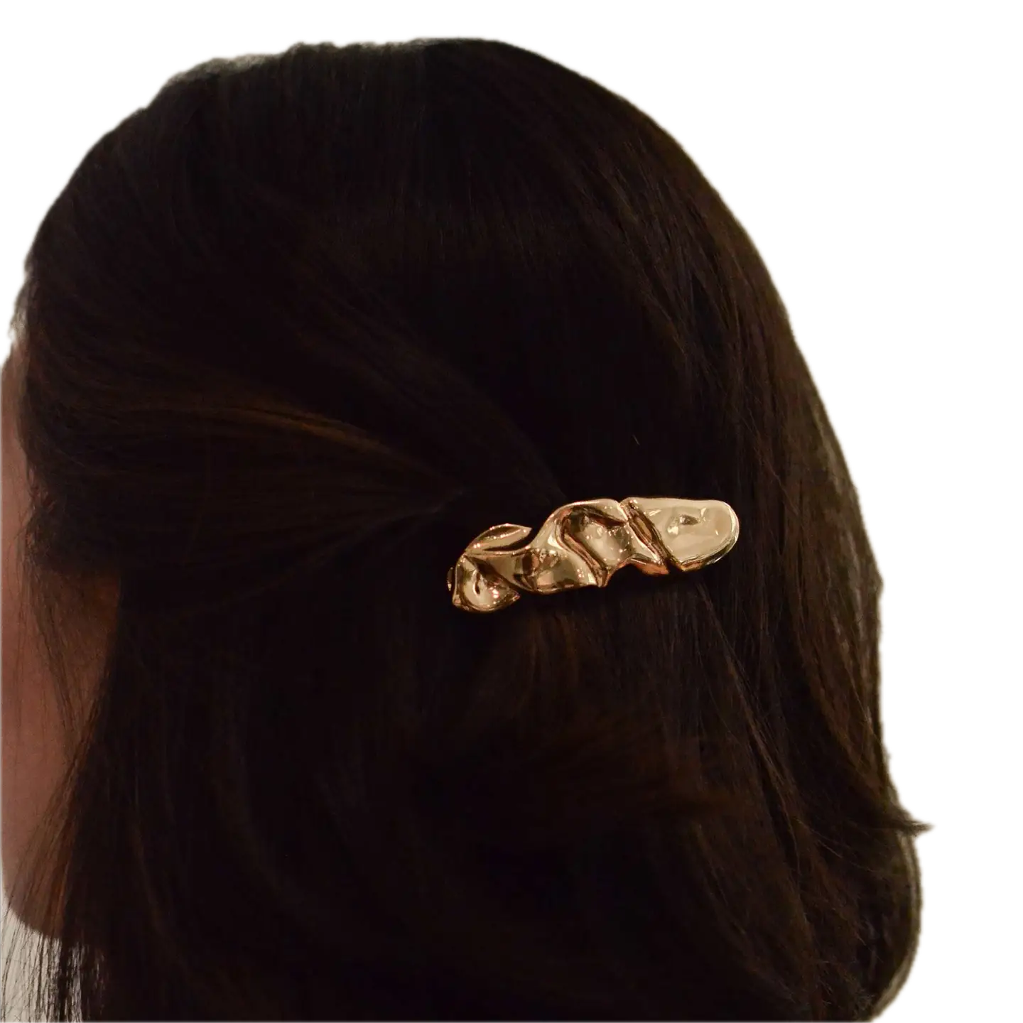 Textured Metal Barrette Hair Clip