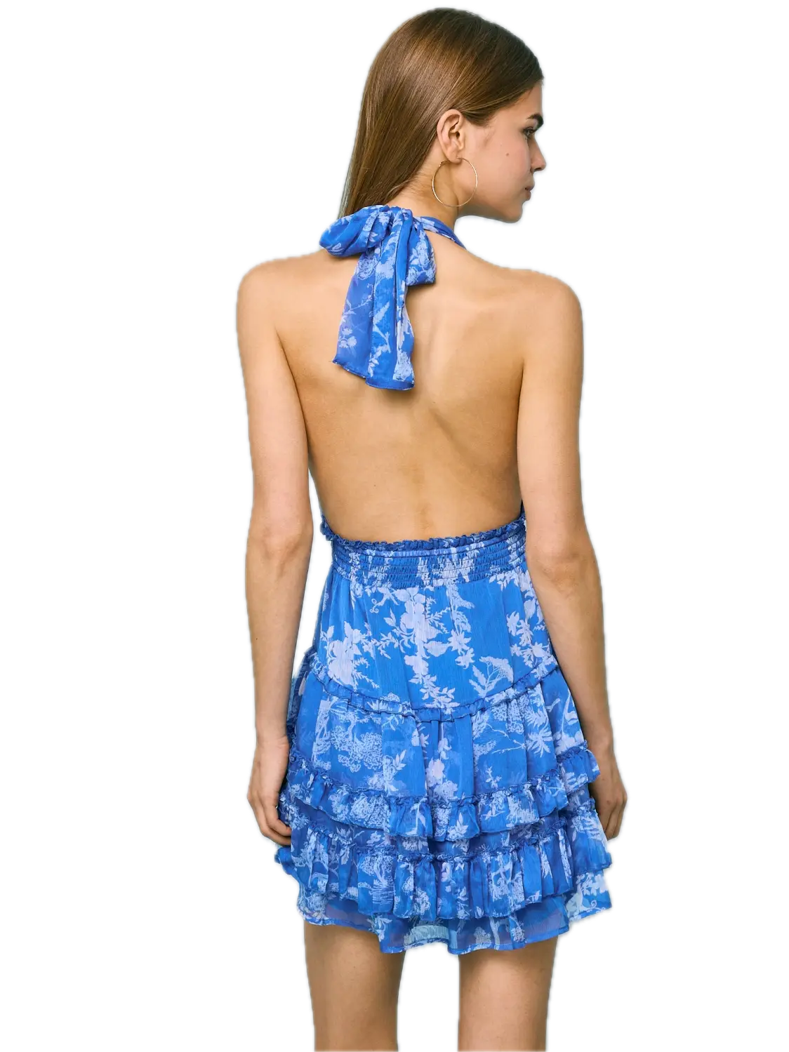 Halter Tiered Mini Dress