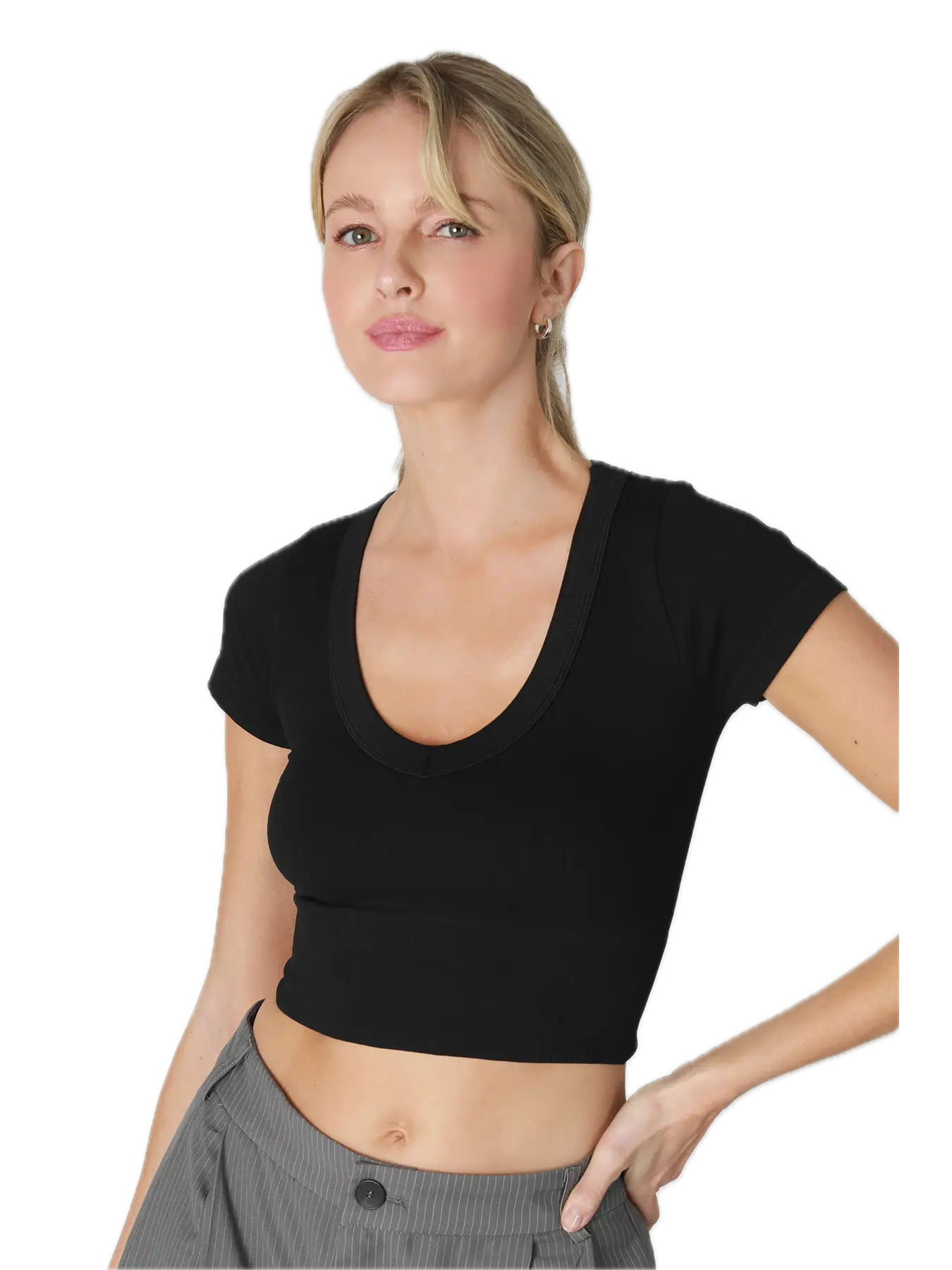 Very V-Neck Crop Tee