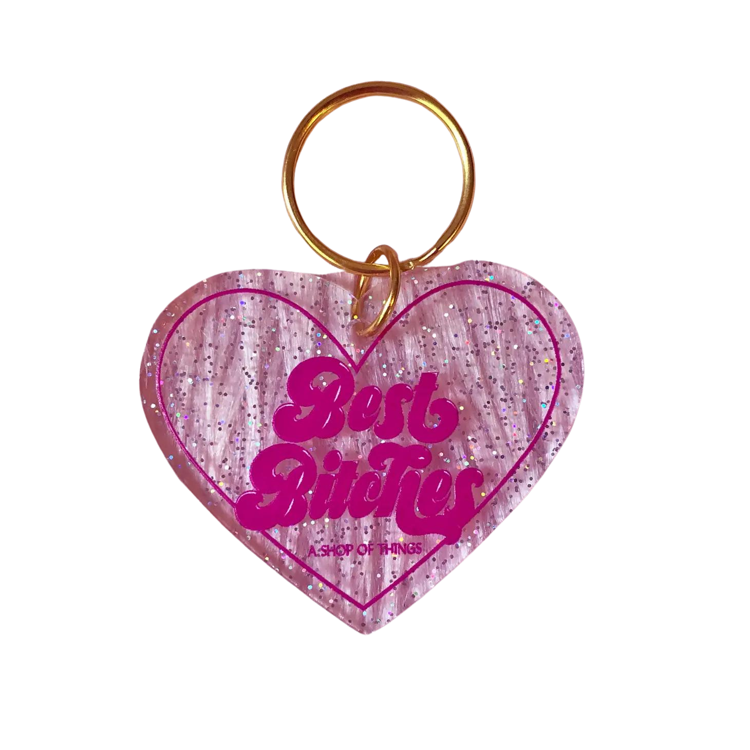 Best B*tches Heart Keychain