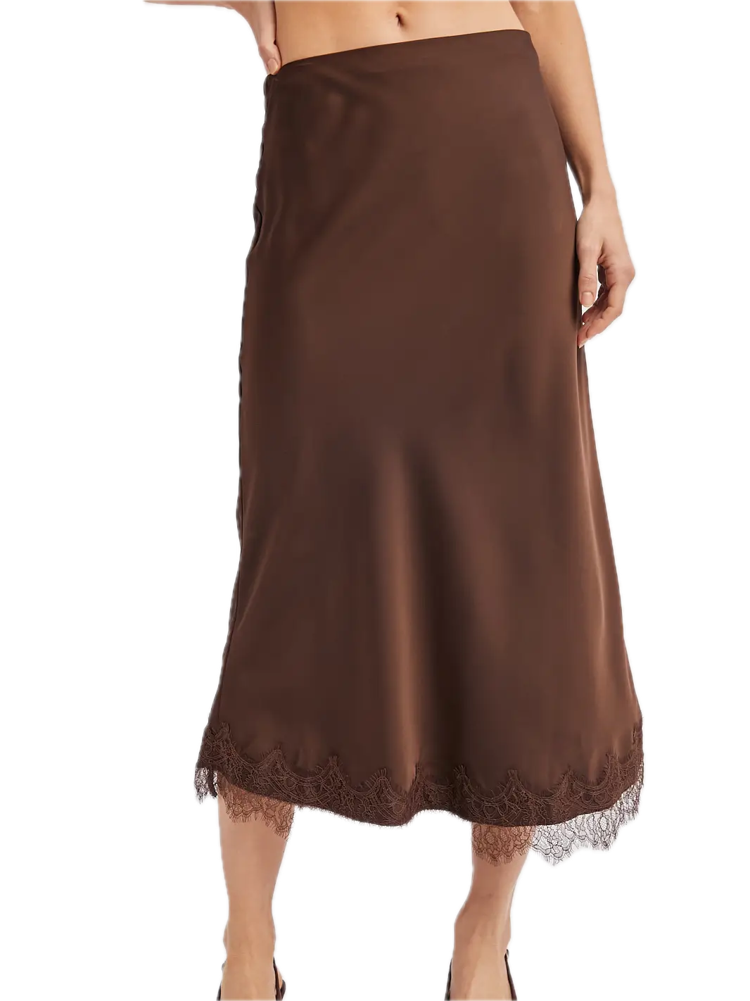 Alli Satin Midi Skirt