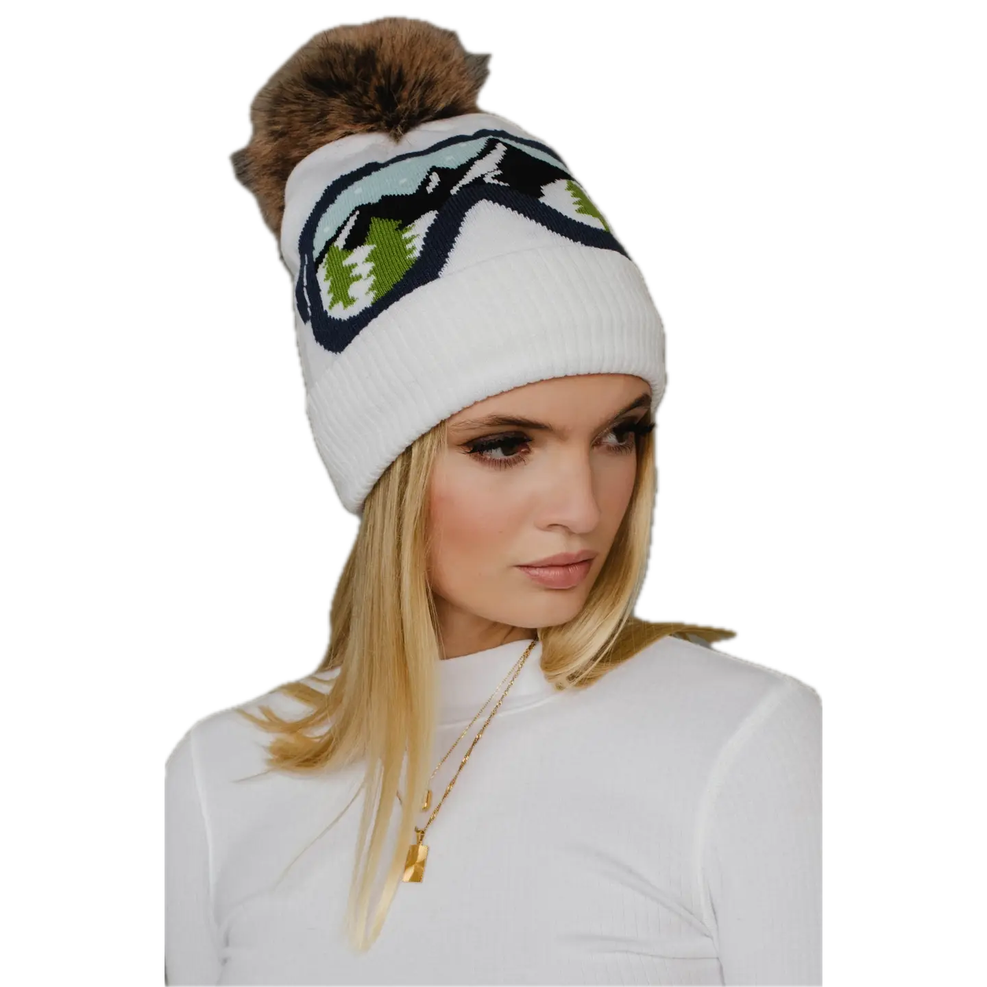 Ski Goggle Pom Pom Hat