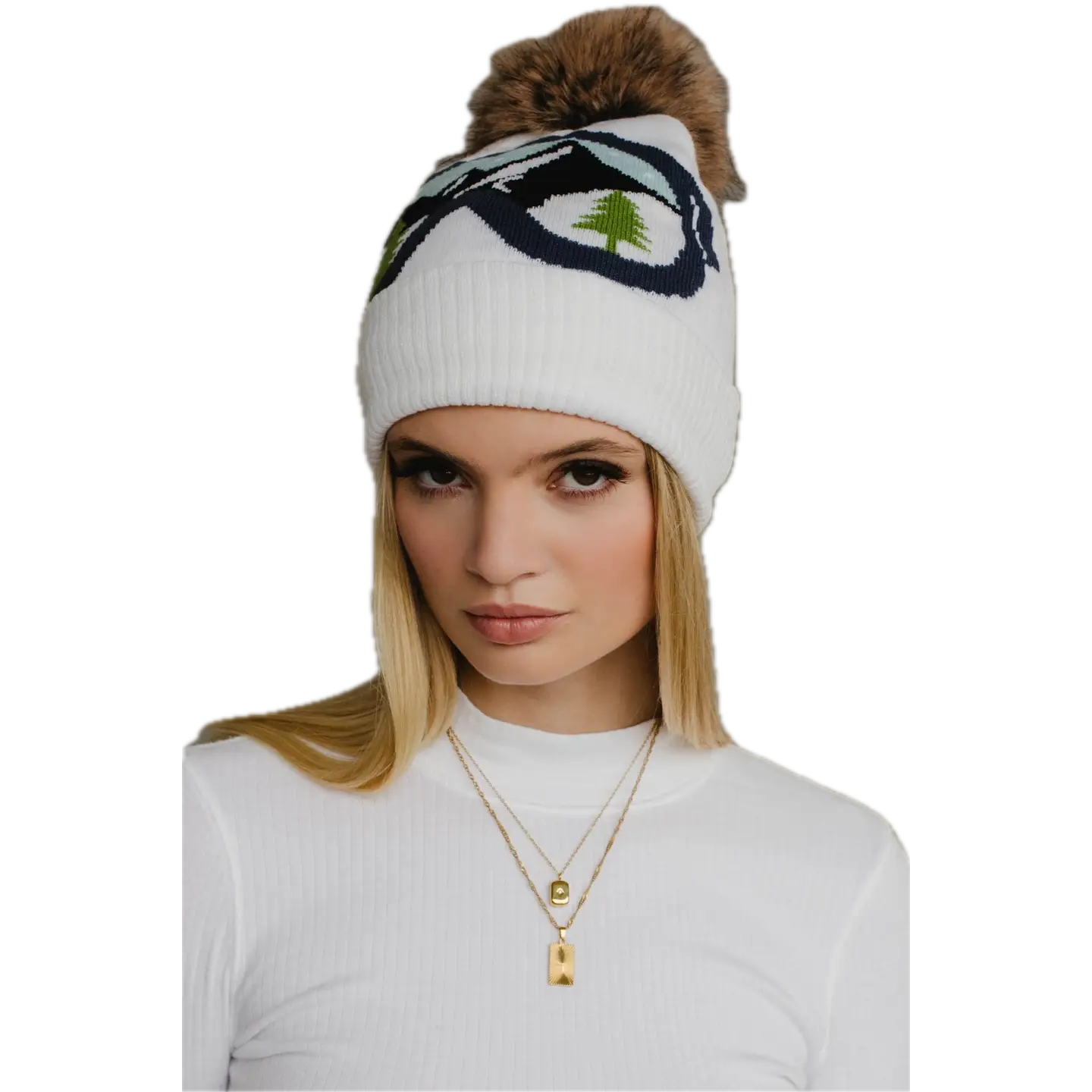 Ski Goggle Pom Pom Hat