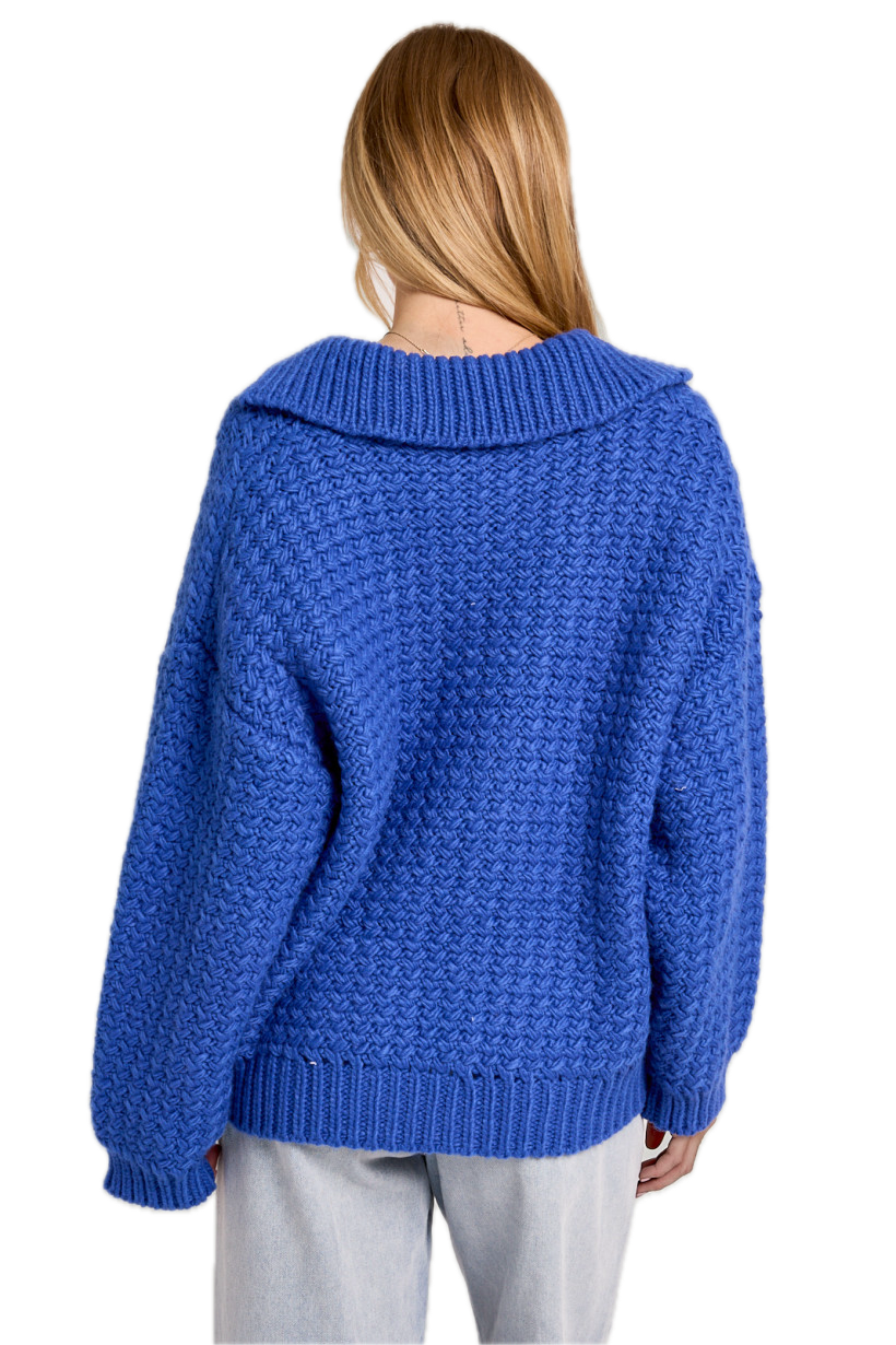 See Blue Chunky Sweater