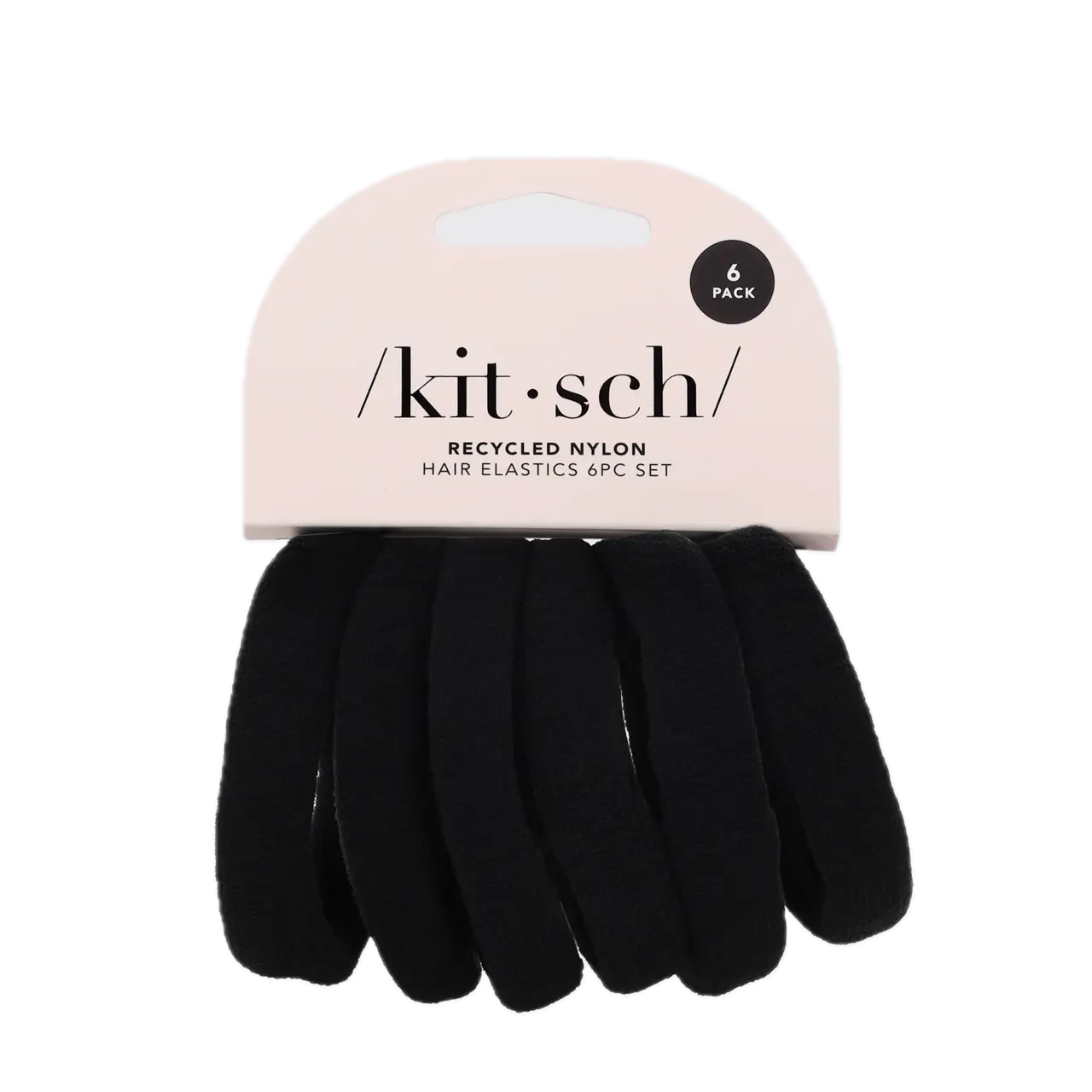 Recycled Nylon Thick Hair Elastics 6pc Set