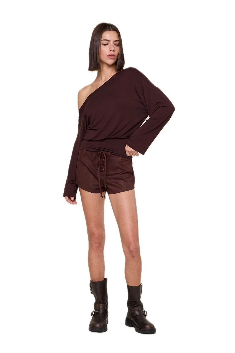 One-Shoulder L/S Top