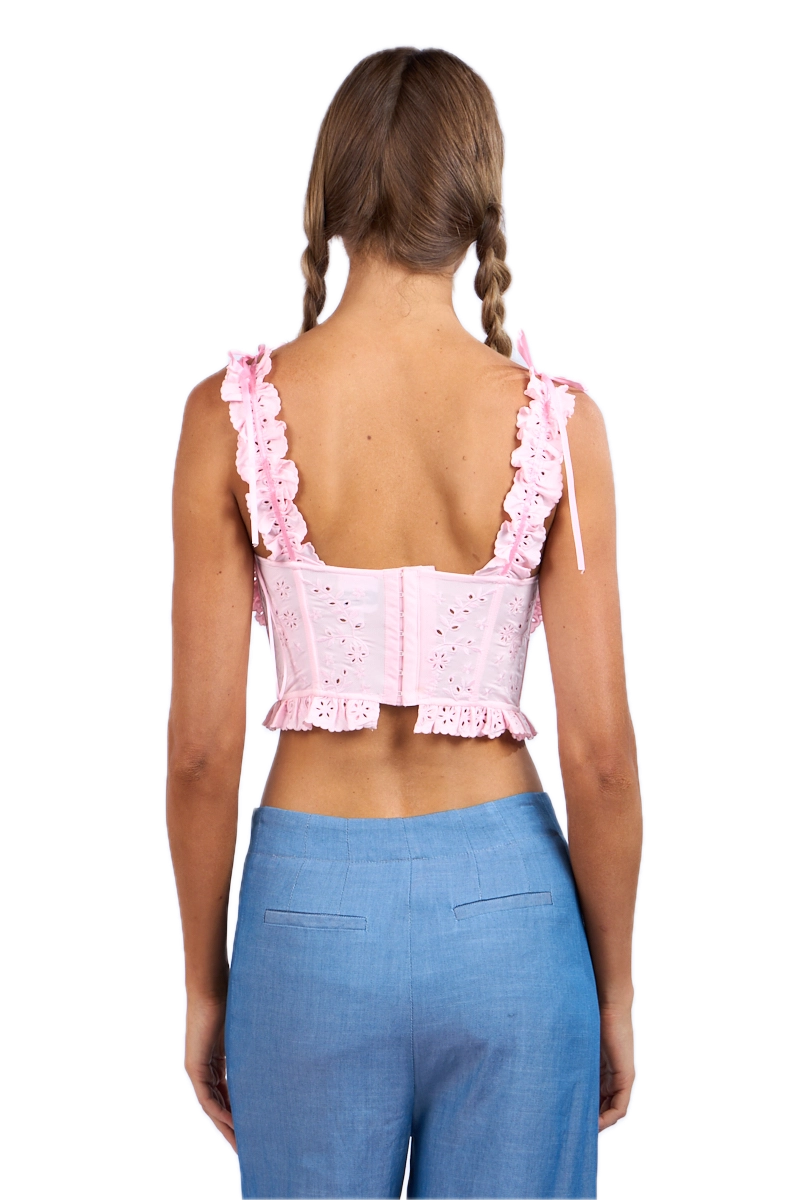 Nina Eyelet Corset Top