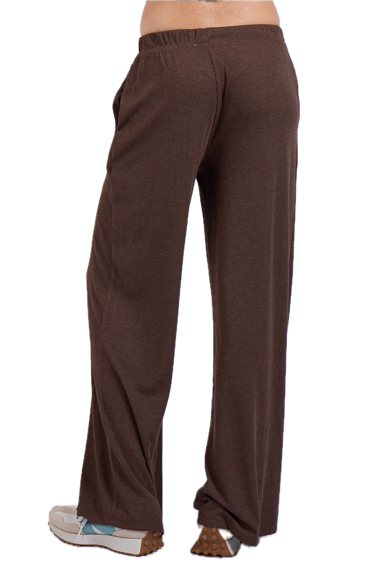 Casual Elastic Waist Band Straight Fit Pants