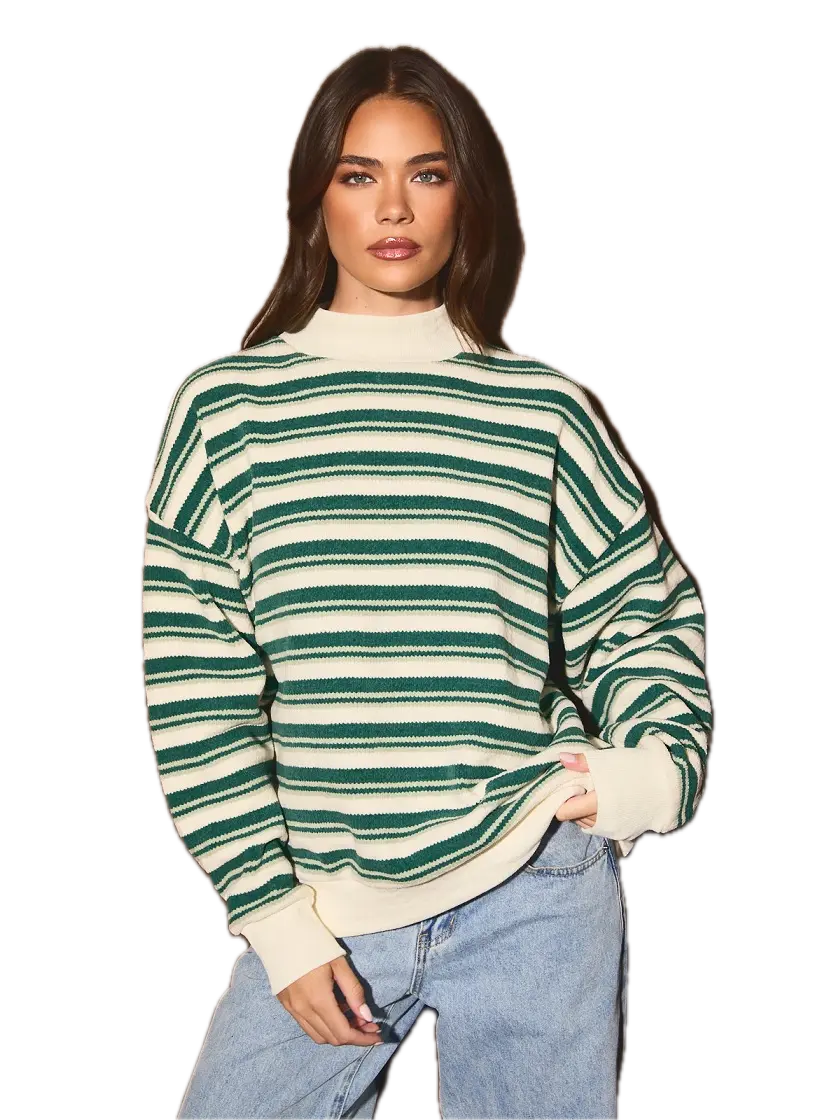 Knit Sweater Mock Neck Top