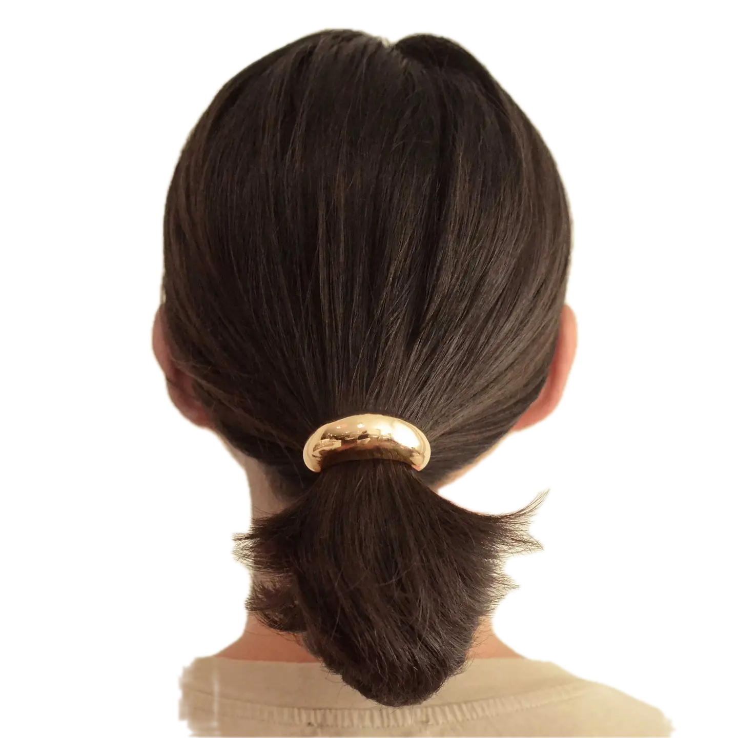 Narrow Crescent Metal Hair Cuff