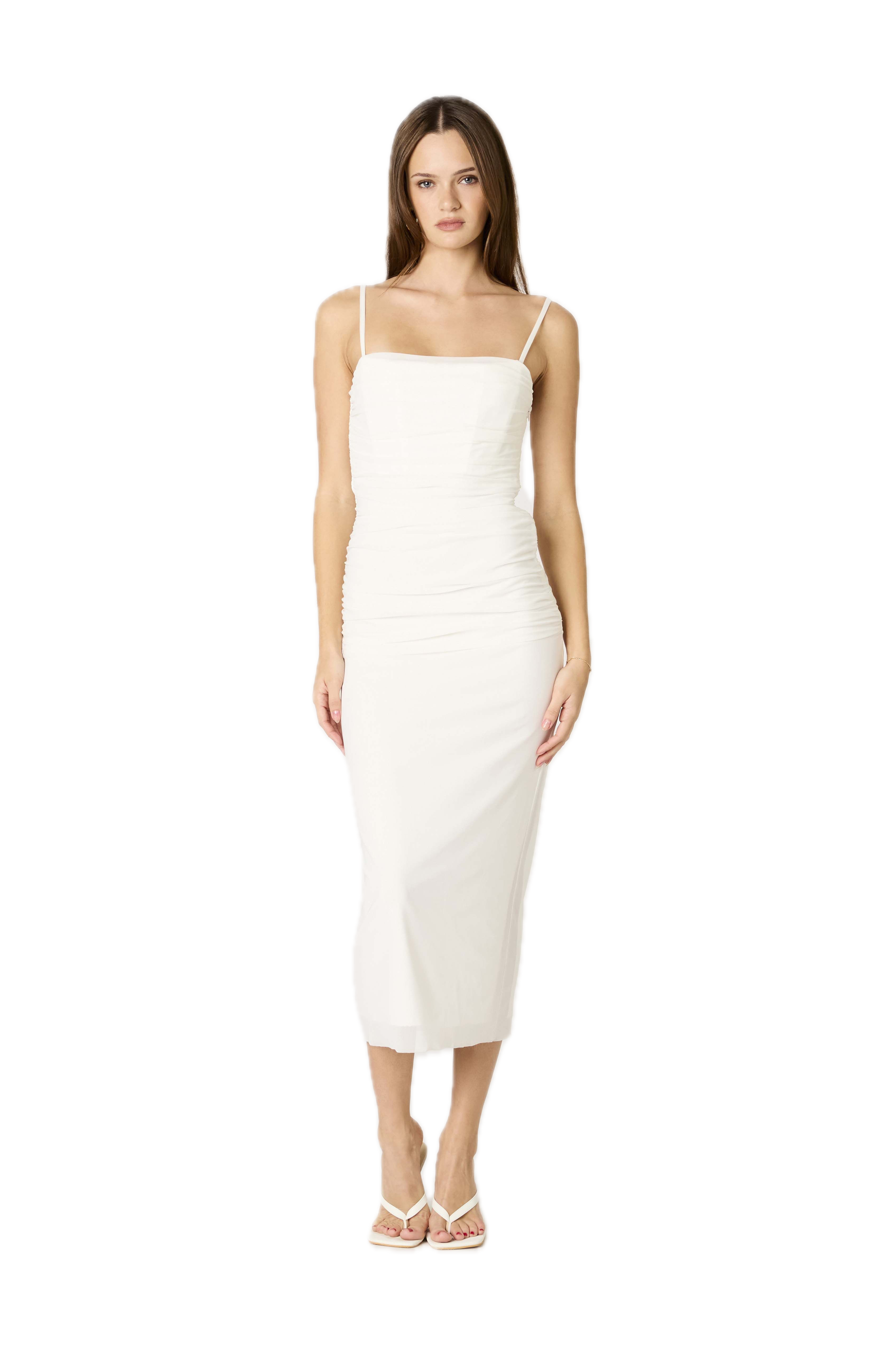 Selena Mesh Midi Dress