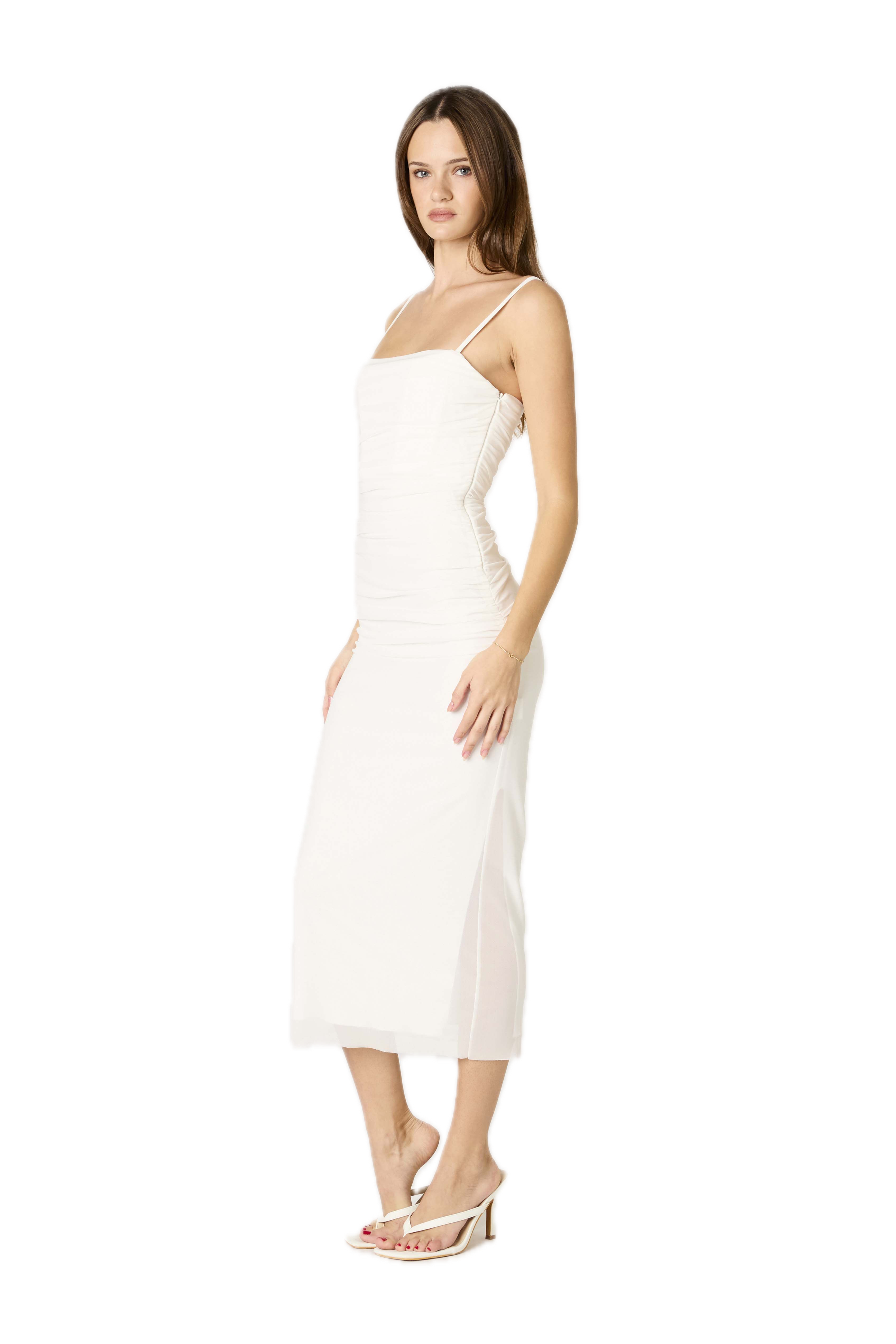 Selena Mesh Midi Dress