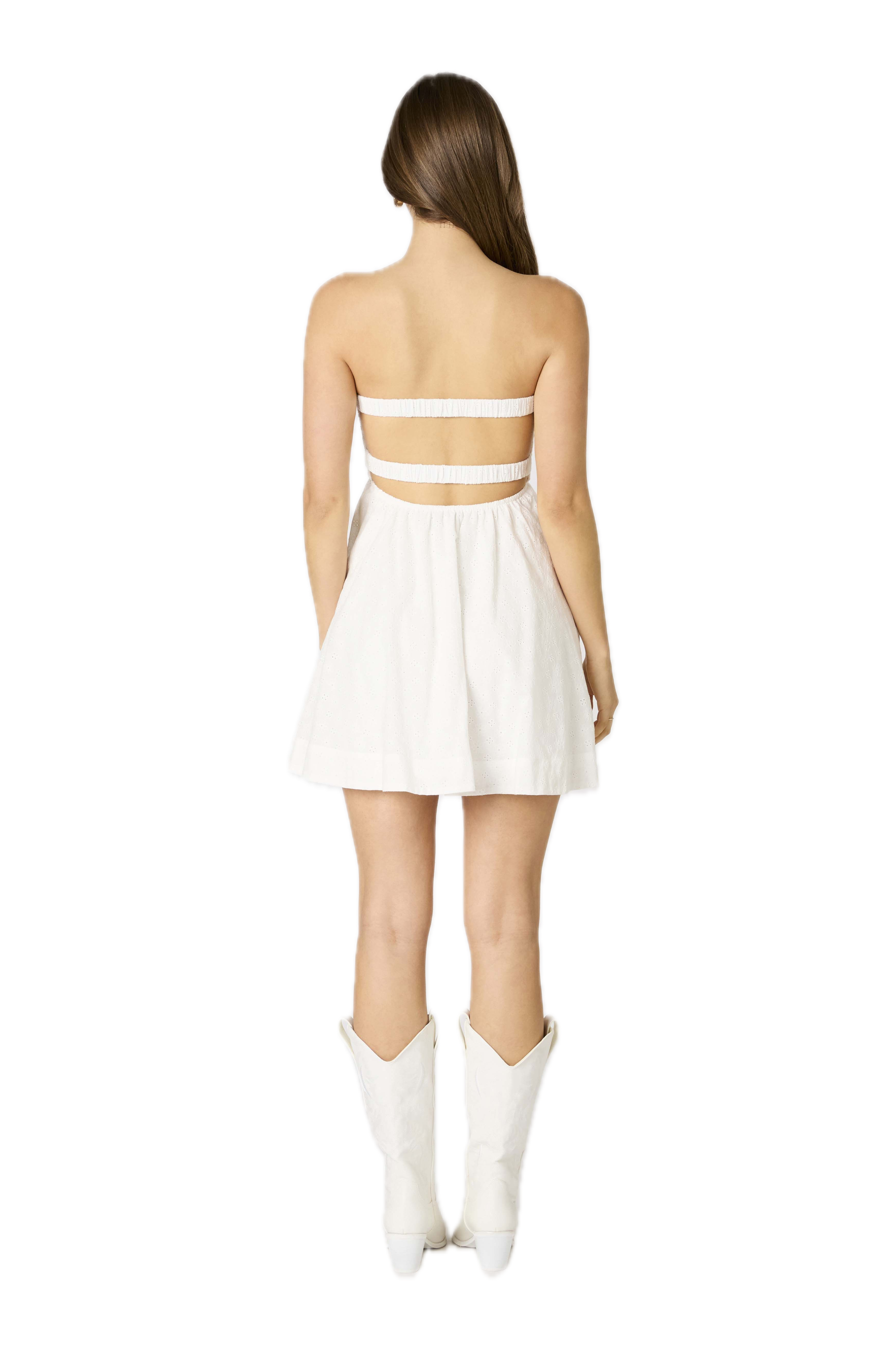 Eyelet Pocket Mini Dress