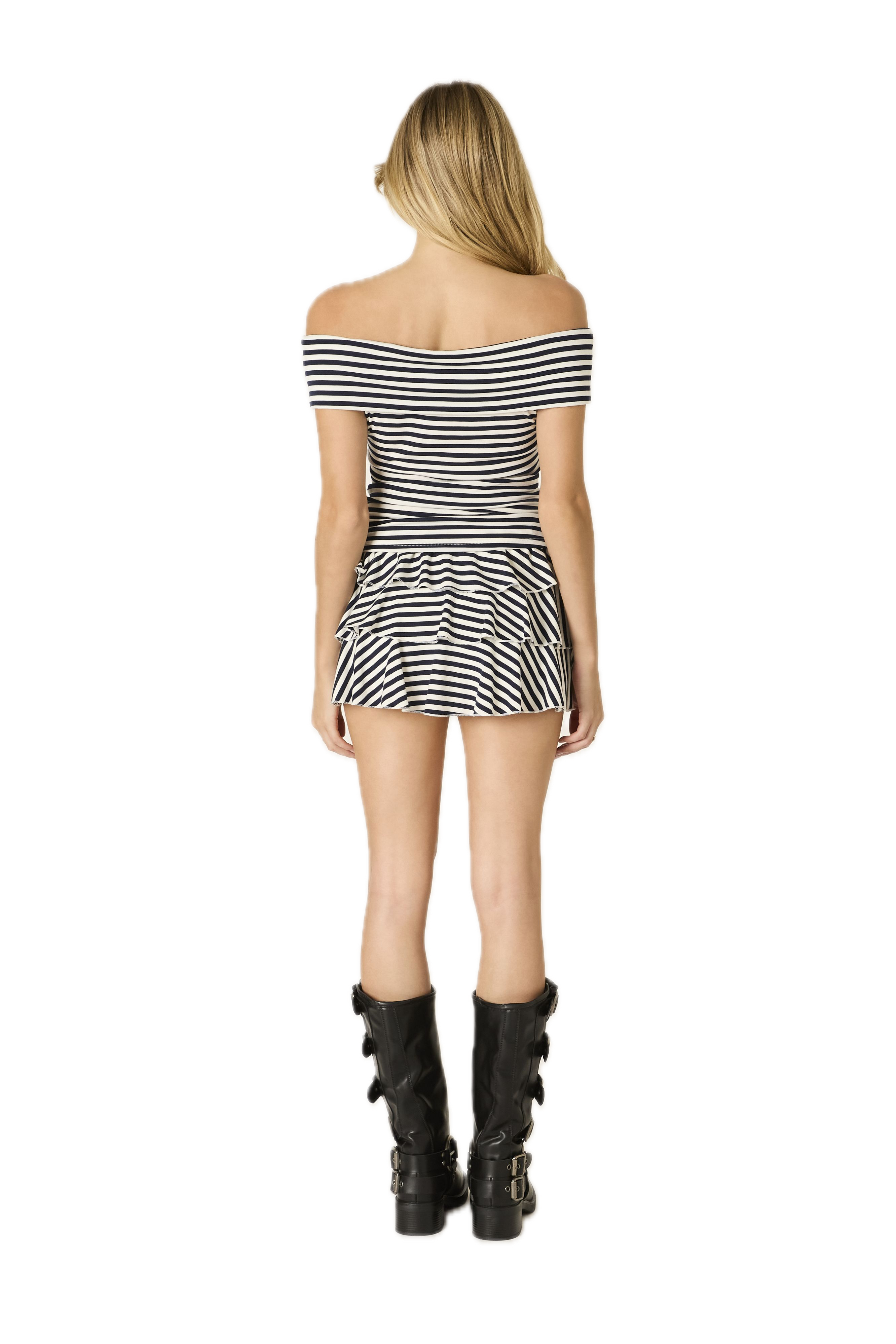 Stripe Off Shoulder Top