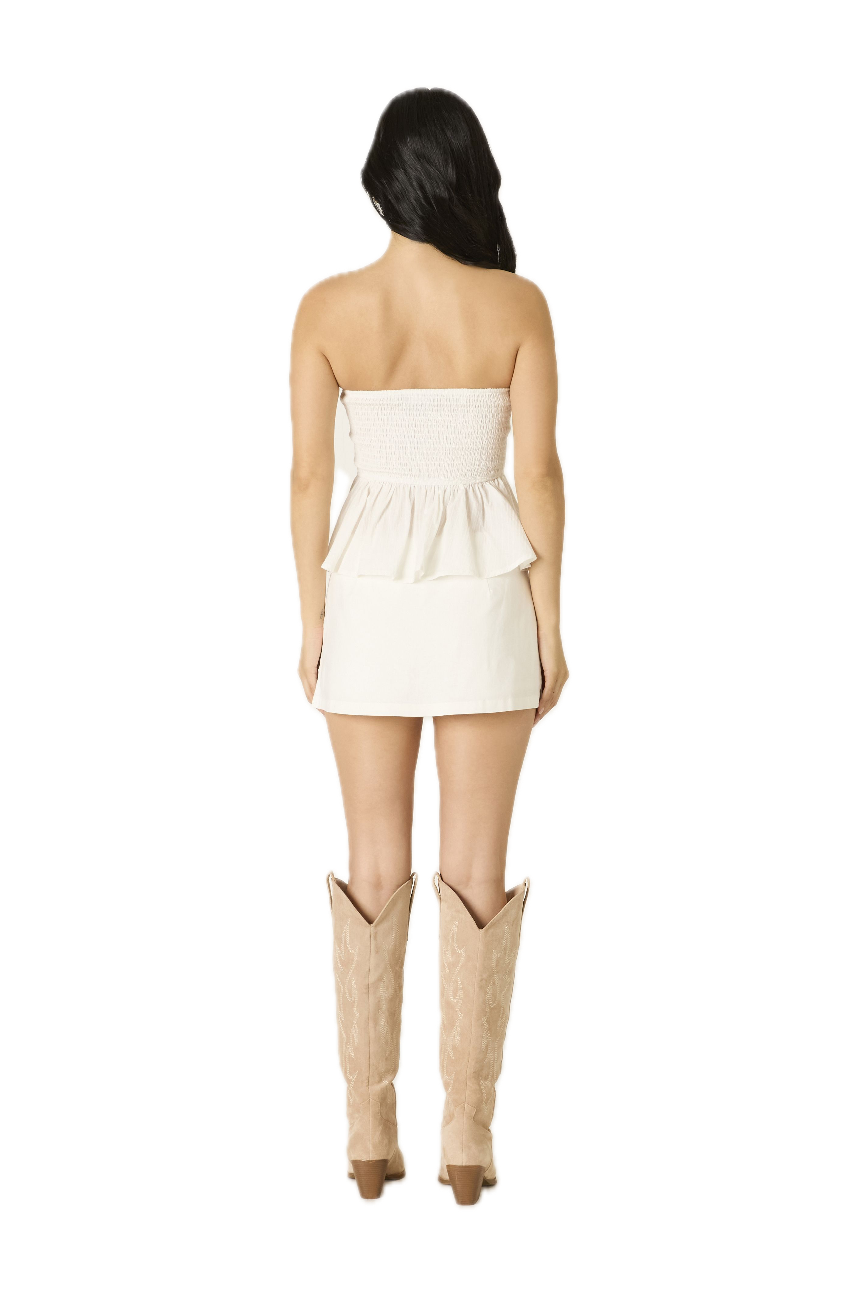 Smock Tie Peplum Top