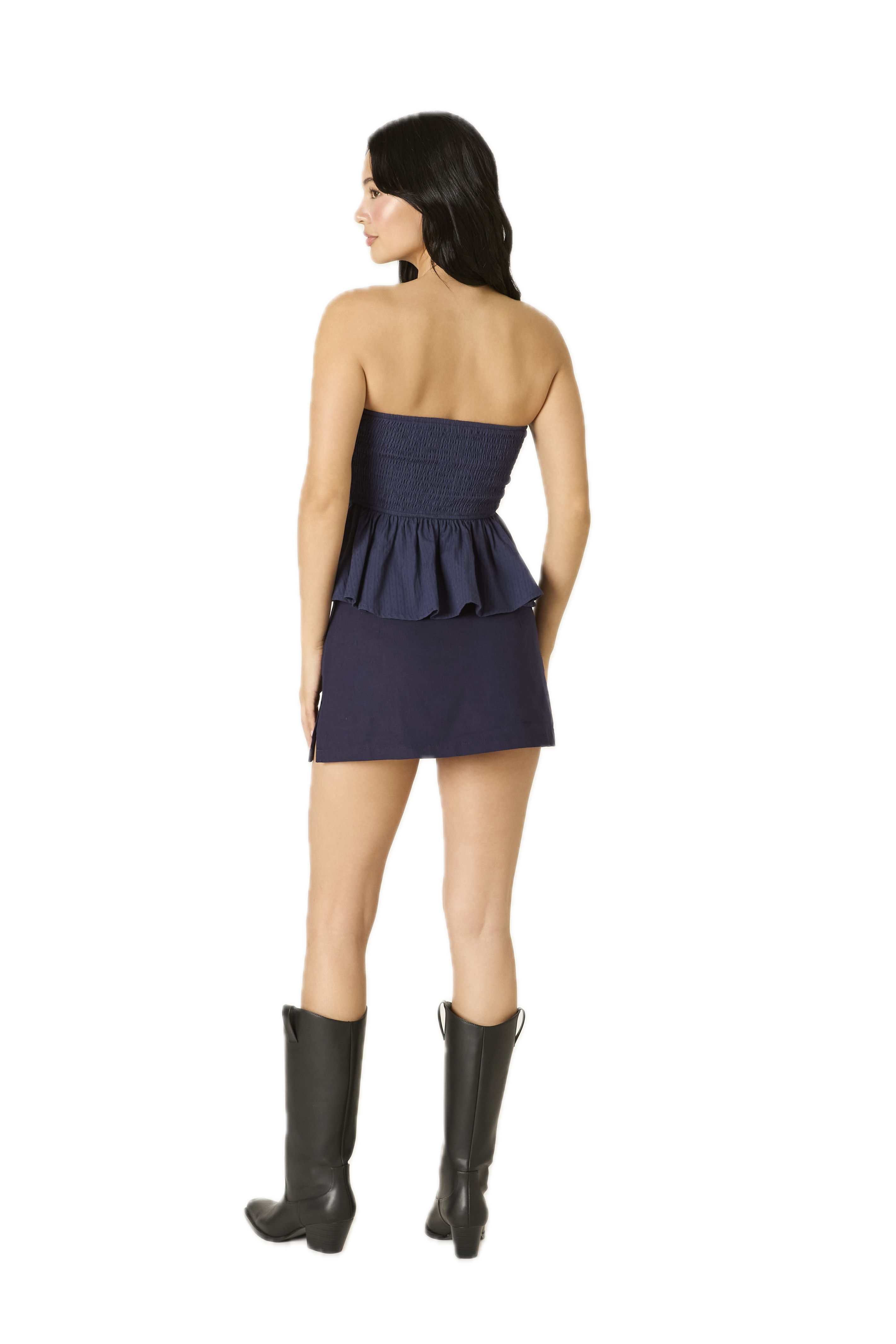 Smock Tie Peplum Top