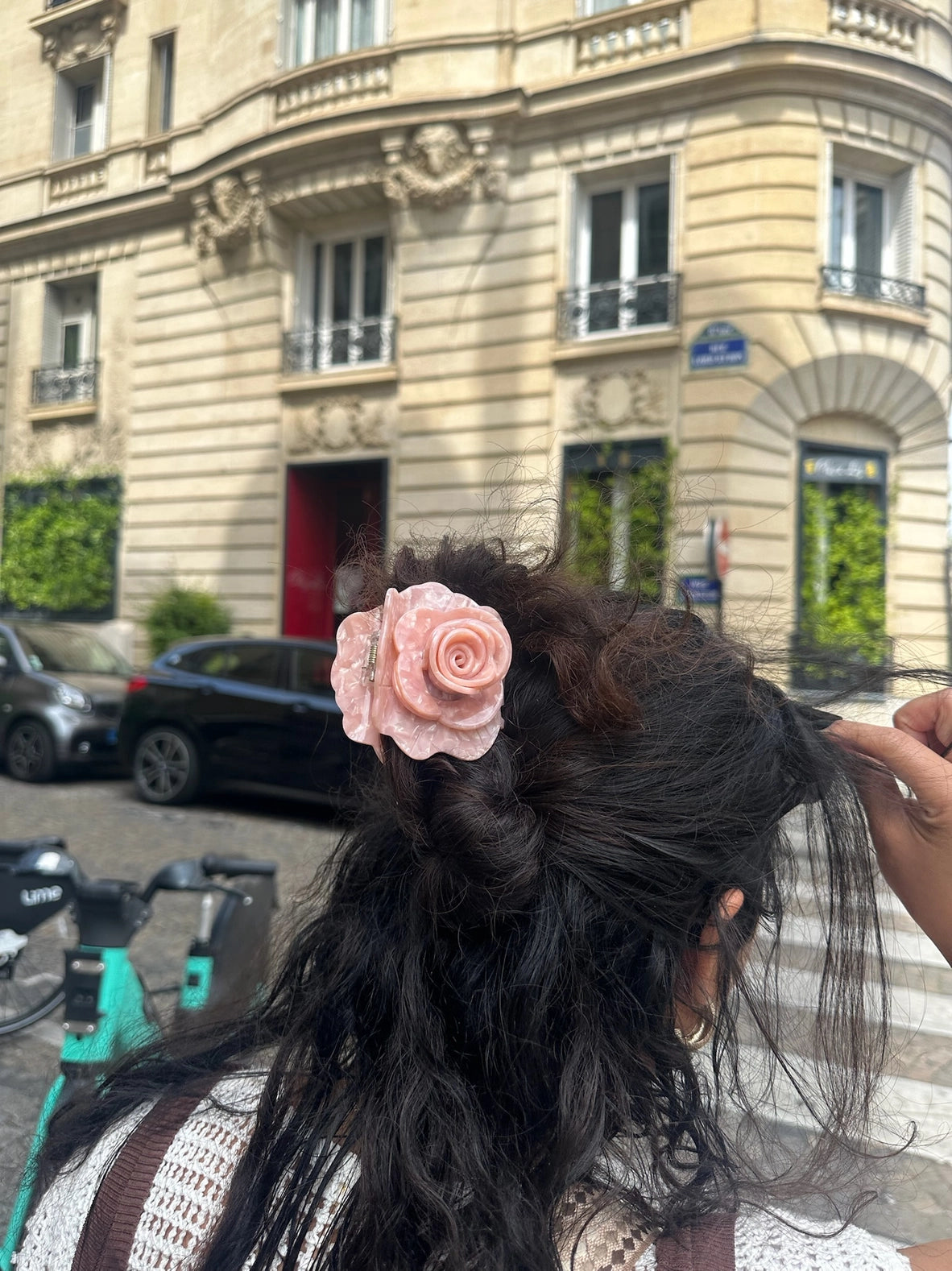 Rose Flower Hair Claw Clip