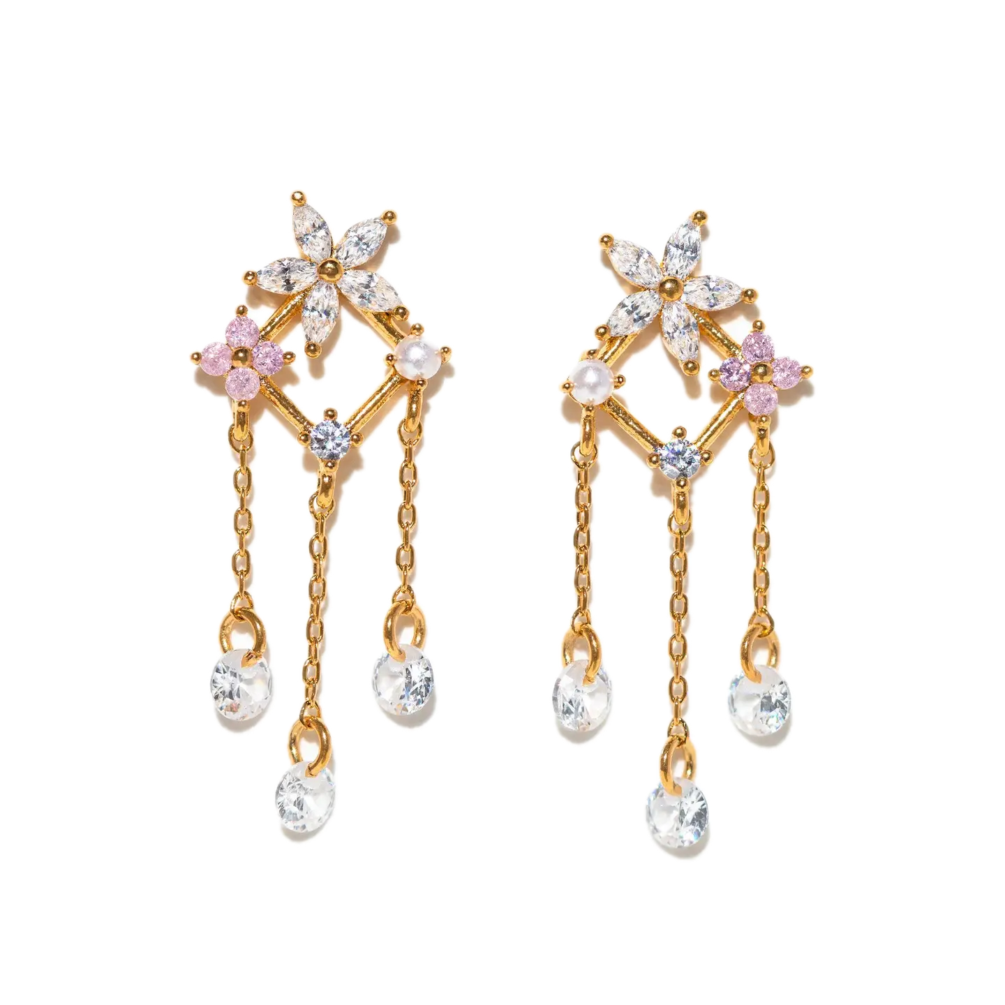 Raining Gems Dangle Earrings